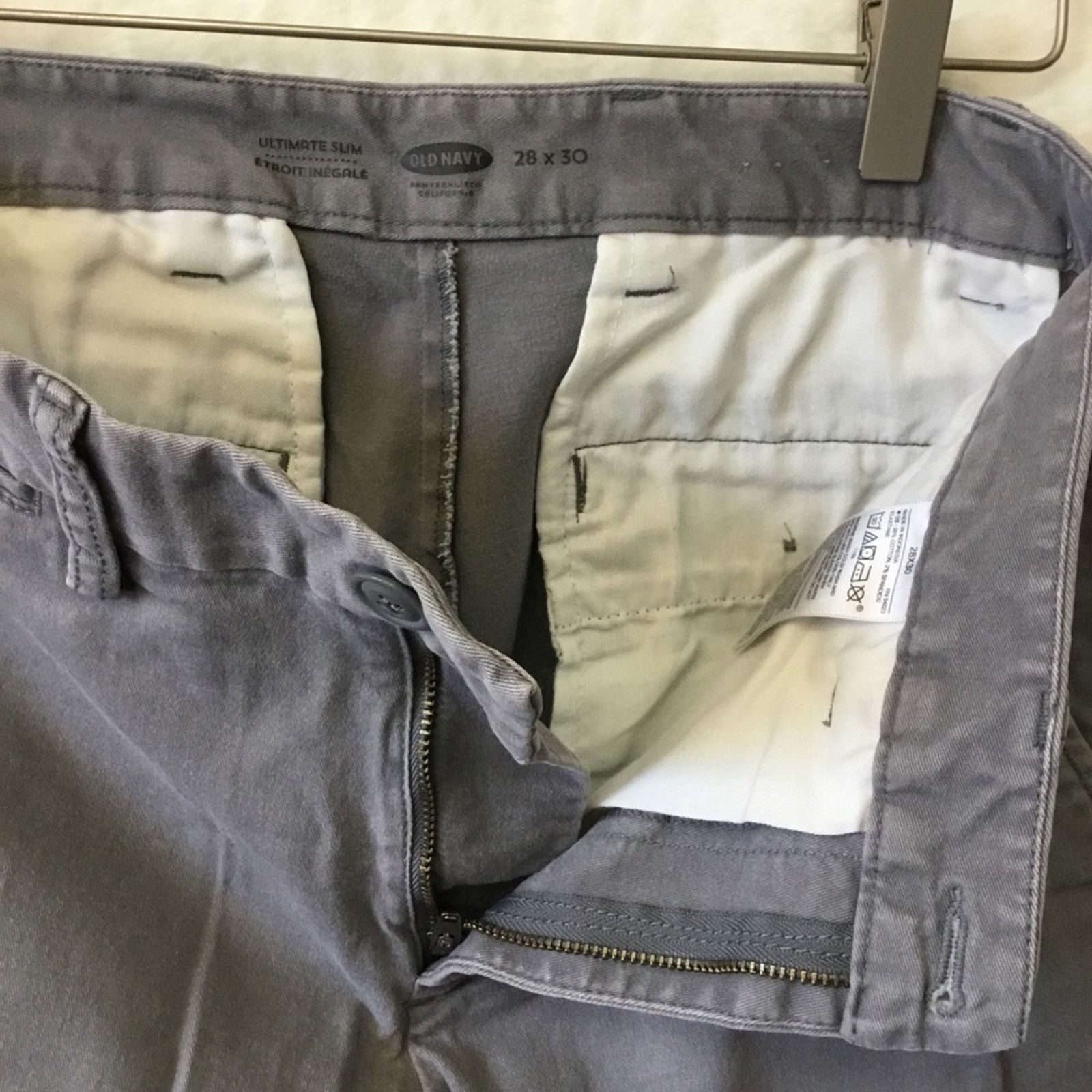 Old Navy Old Navy Charcoal Gray Ultimate Slim Chino Pants Size US 28 / EU 44 - 3 Thumbnail
