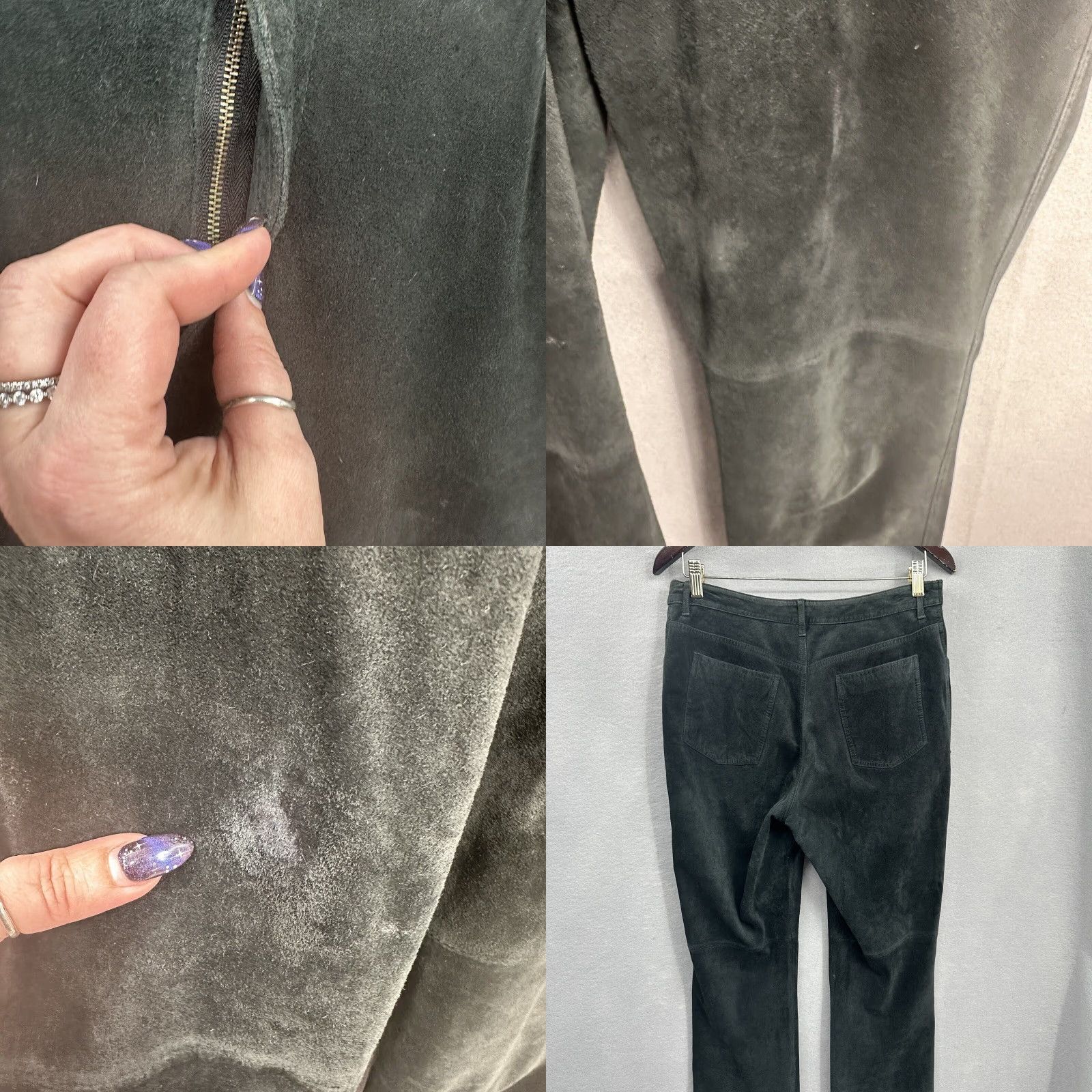 Vintage VINTAGE Chico's Pants Women Medium Black Suede Leather Hippie Southwestern 90s Y2K Size 32" / US 10 / IT 46 - 8 Thumbnail