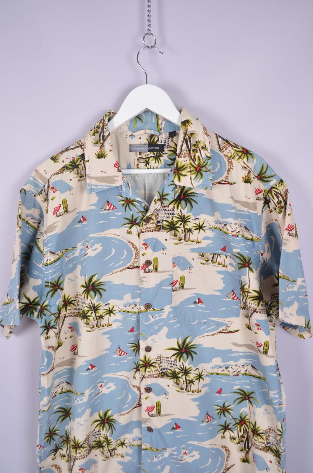 Designer Vintage Armando Cargo Aloha Hawaiian Shirt Size L Size US L / EU 52-54 / 3 - 2 Thumbnail