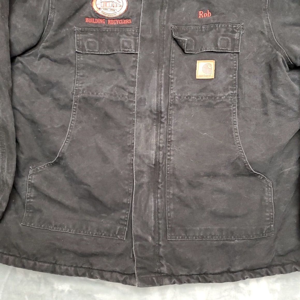 Carhartt VTG Carhartt Jacket Men 2XL Black Arctic Quilt Lined Work Coat Chore Barn Canvas Cotton ZIP Pockets Outdoor 90s Mens Size US XXL / EU 58 / 5 - 3 Thumbnail