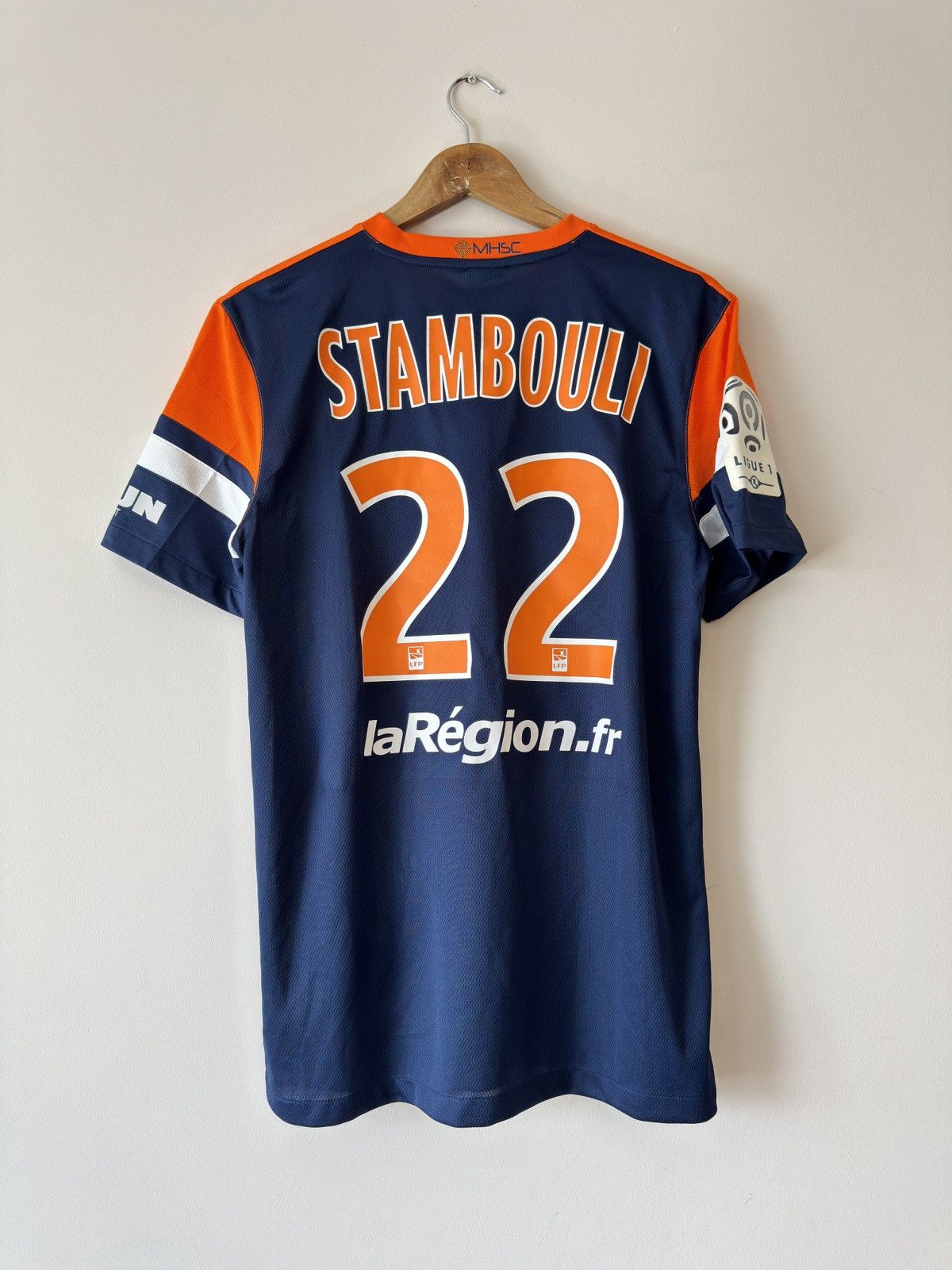 Nike Stambouli #22 Montpellier 2013-2014 Home Soccer Jersey Shirt Size US M / EU 48-50 / 2 - 1 Thumbnail