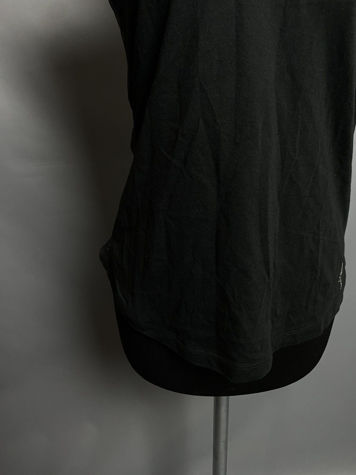 Armani Armani Jeans Black Mixed-Fabric Top XS Modal Front Silk Back Size XS / US 0-2 / IT 36-38 - 5 Thumbnail