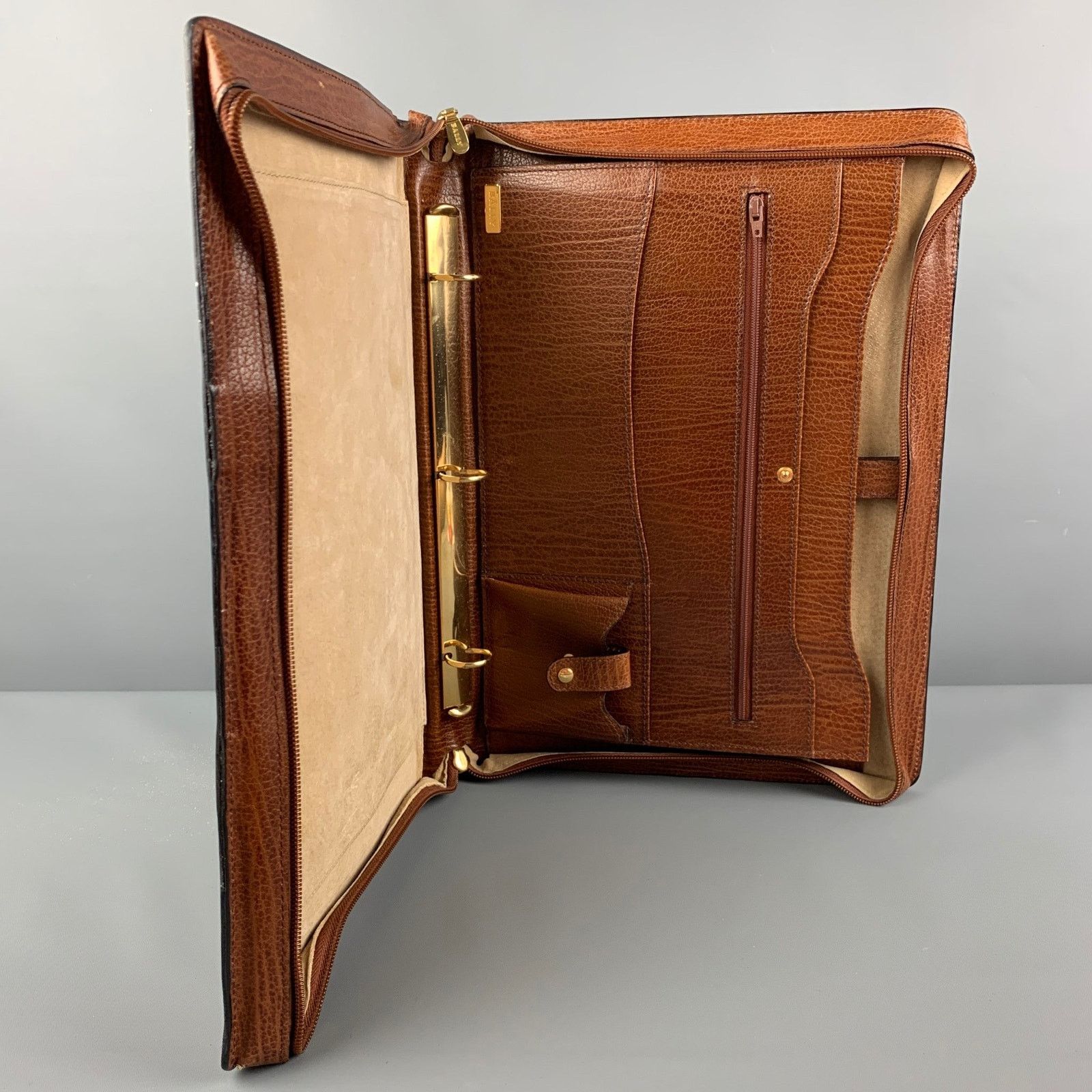 Bally BALLY Cognac Leather 3 Ring Binder Size ONE SIZE - 6 Thumbnail