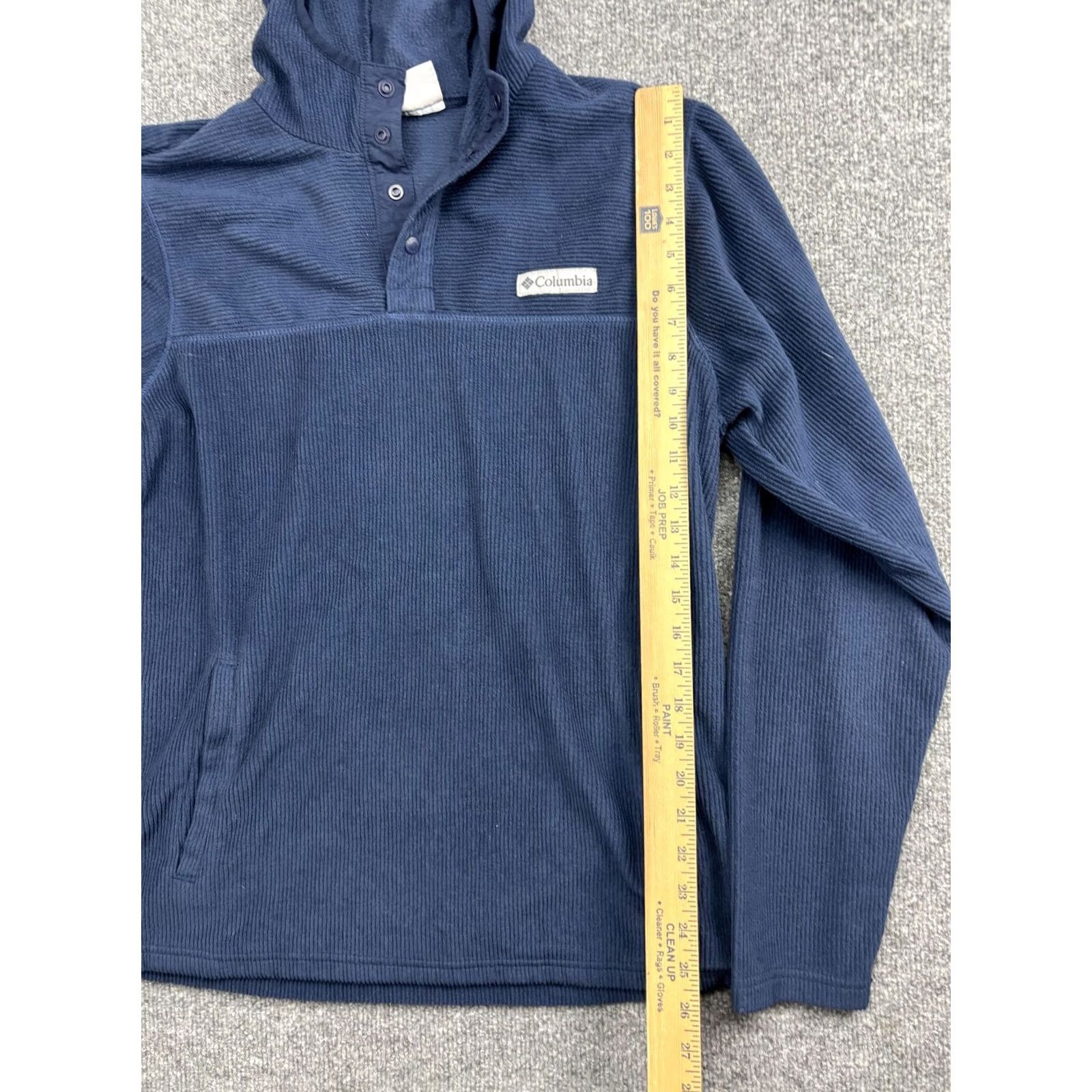 Vintage Columbia Hoodie Mens Medium Blue Snap Henley Fleece Pullover Pockets Logo Size US M / EU 48-50 / 2 - 3 Thumbnail