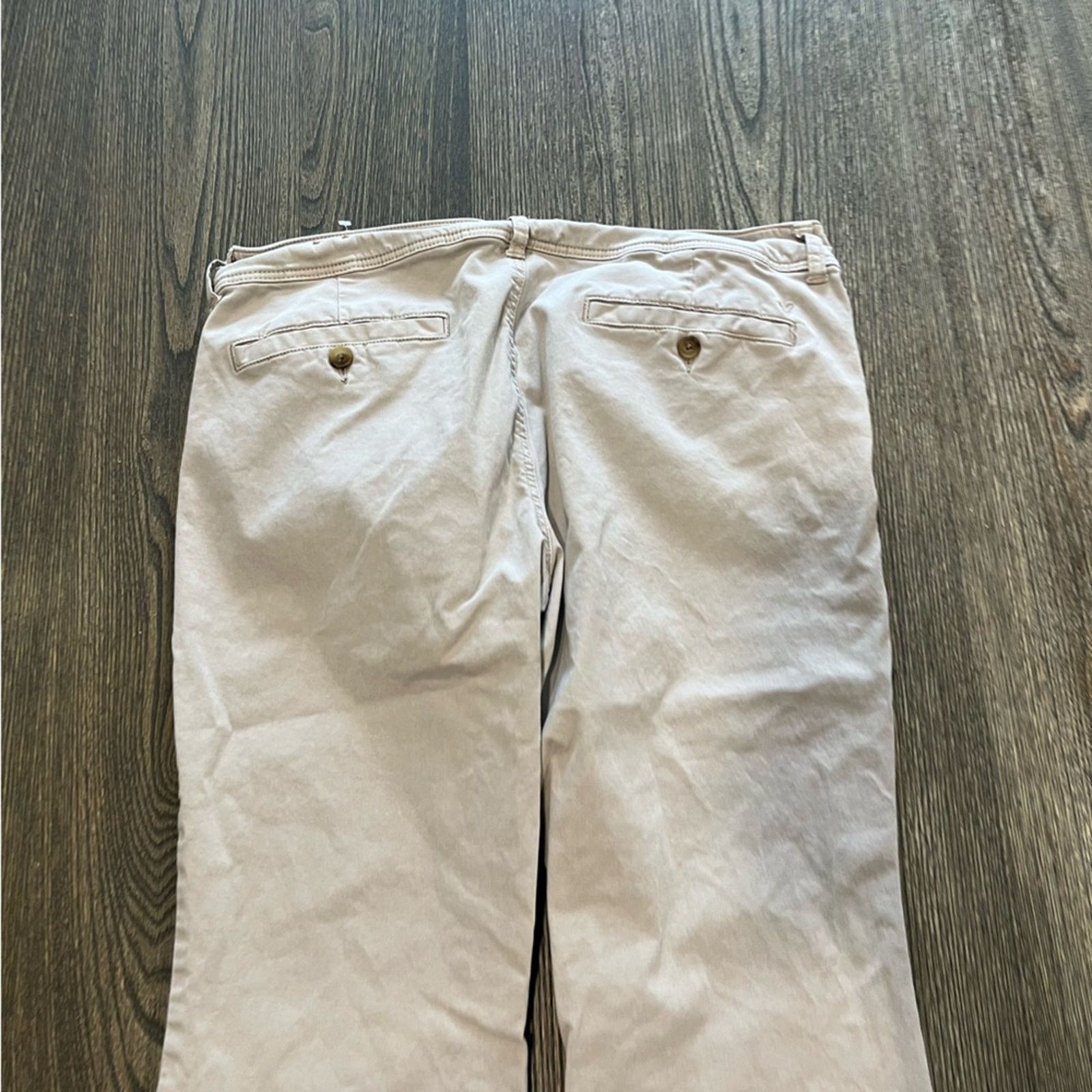 American Eagle Outfitters American Eagle Stretch Kick Bootcut Pants Mid Rise Tan 14 Size 36" / US 14 / IT 50 - 12 Thumbnail
