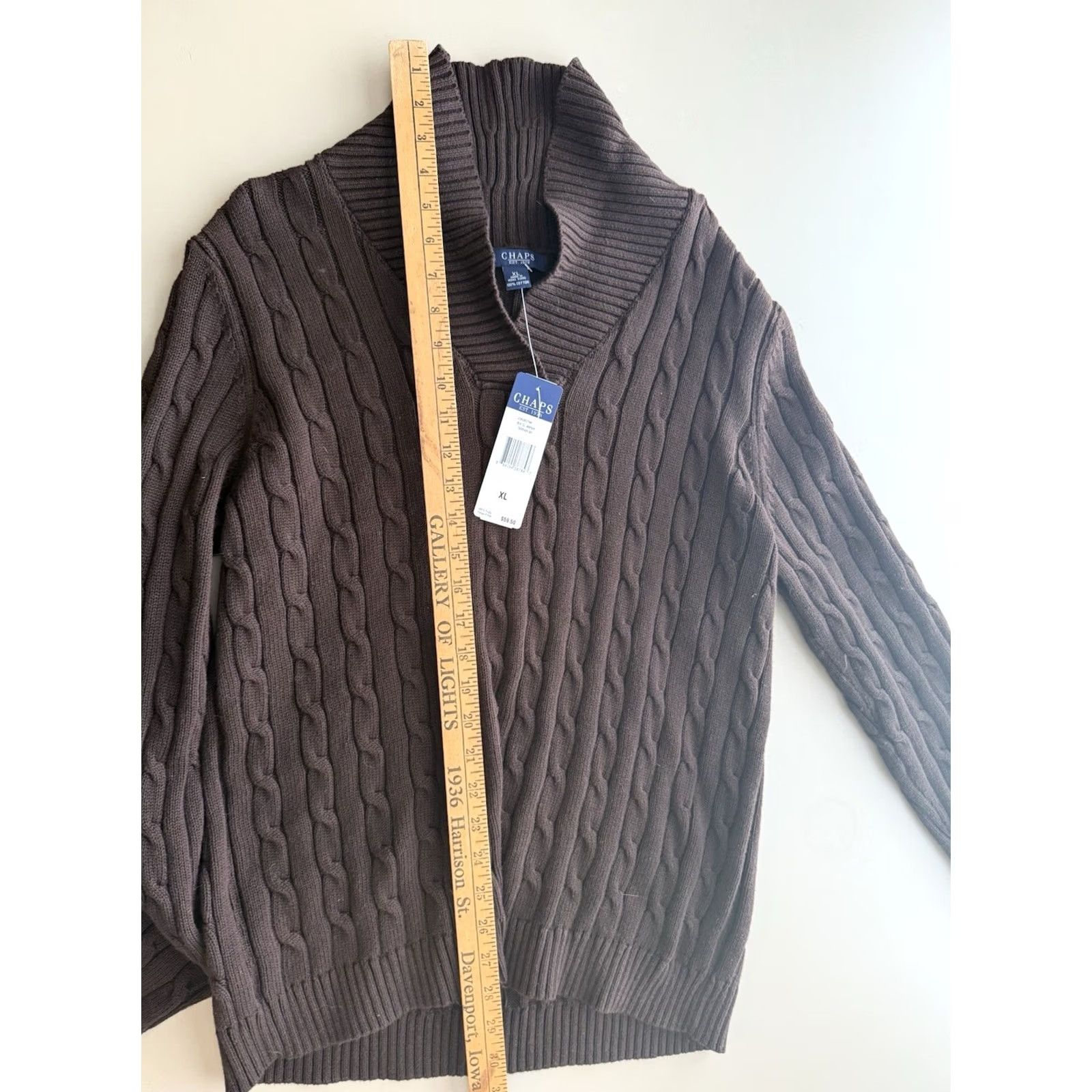 Chaps Chaps Sweater Womens XL Brown NWT Cowl Neck Chunky Cableknit Cotton Preppy Basic Size XL / US 12-14 / IT 48-50 - 6 Thumbnail