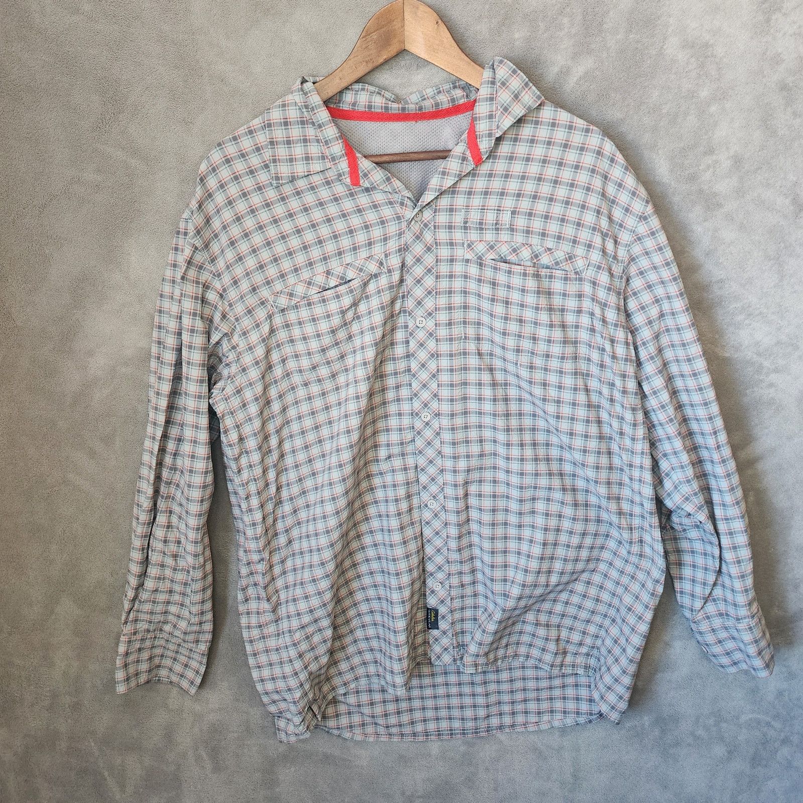 Cabelas Cabela's Guidewear Men's Gray Long Sleeve Grid Plaid Shirt Size US L / EU 52-54 / 3 - 1 Thumbnail