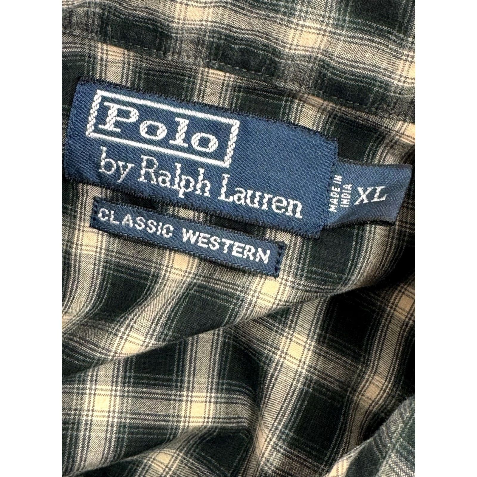 Polo Ralph Lauren Polo Ralph Lauren - Pearl Snap Plaid Mens XL Western Shirt Size US XL / EU 56 / 4 - 4 Thumbnail