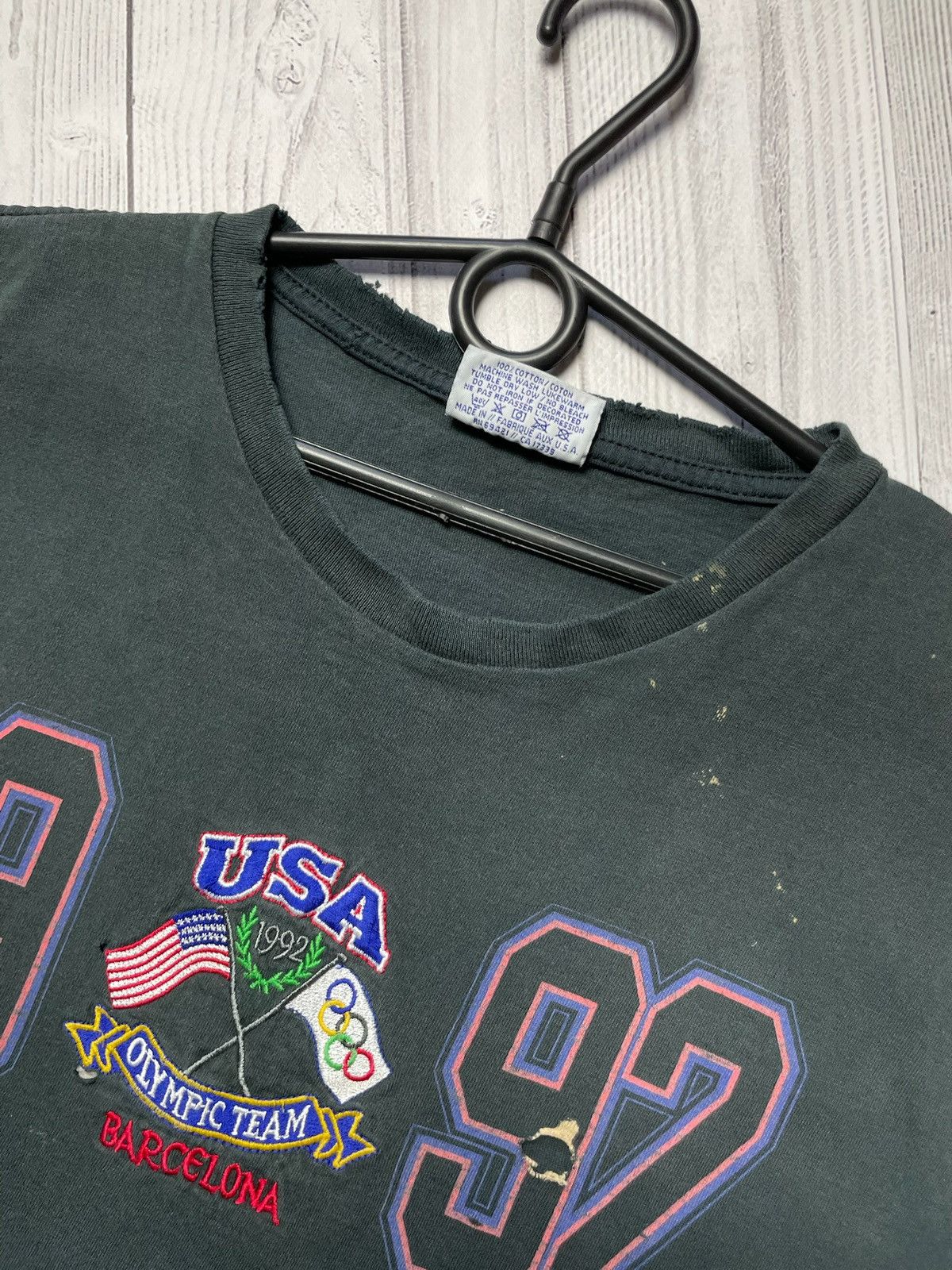Reebok × Vintage Vintage Reebok USA Olympic Games Barcelona Crop Top Jersey Size L / US 10 / IT 46 - 2 Thumbnail