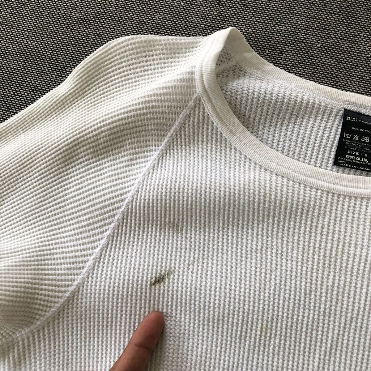 Number (N)ine NUMBER (N)INE Plain Waffle Longsleeve Shirt Size US S / EU 44-46 / 1 - 6 Thumbnail