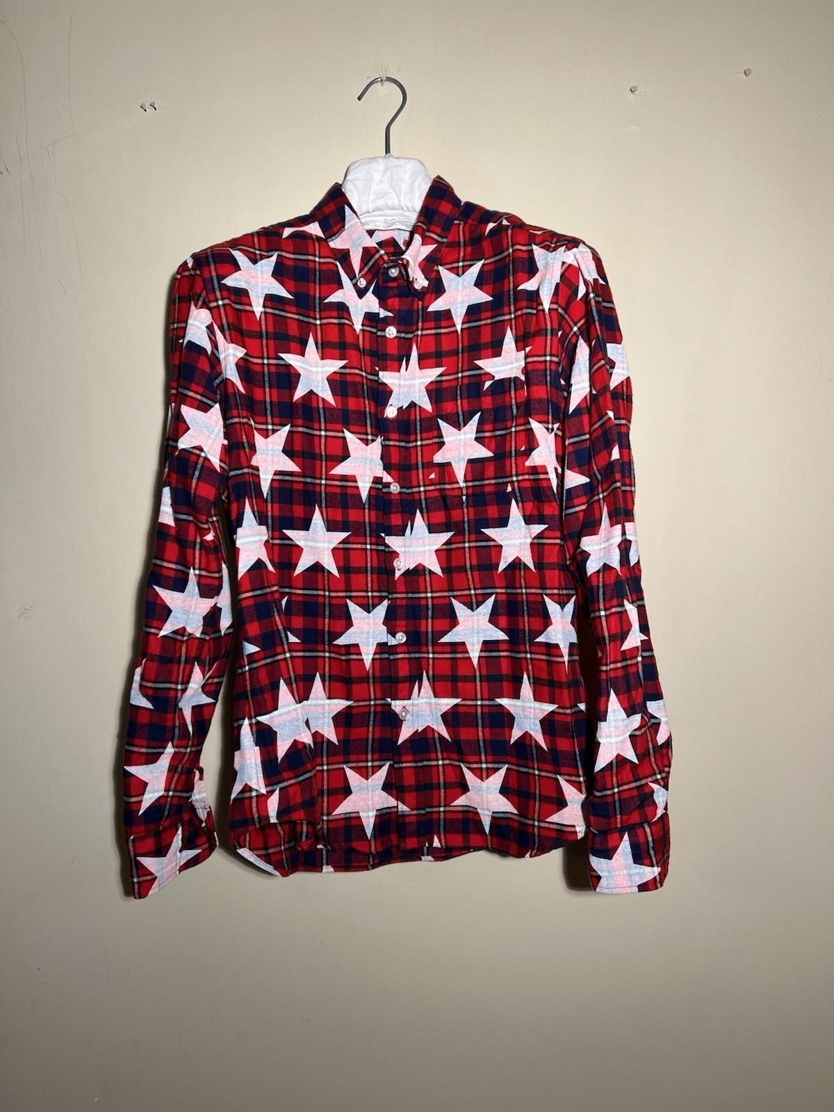 Sophnet. SOPHNET. Flannel Check Star Print Shirt Red Large Size US L / EU 52-54 / 3 - 2 Thumbnail