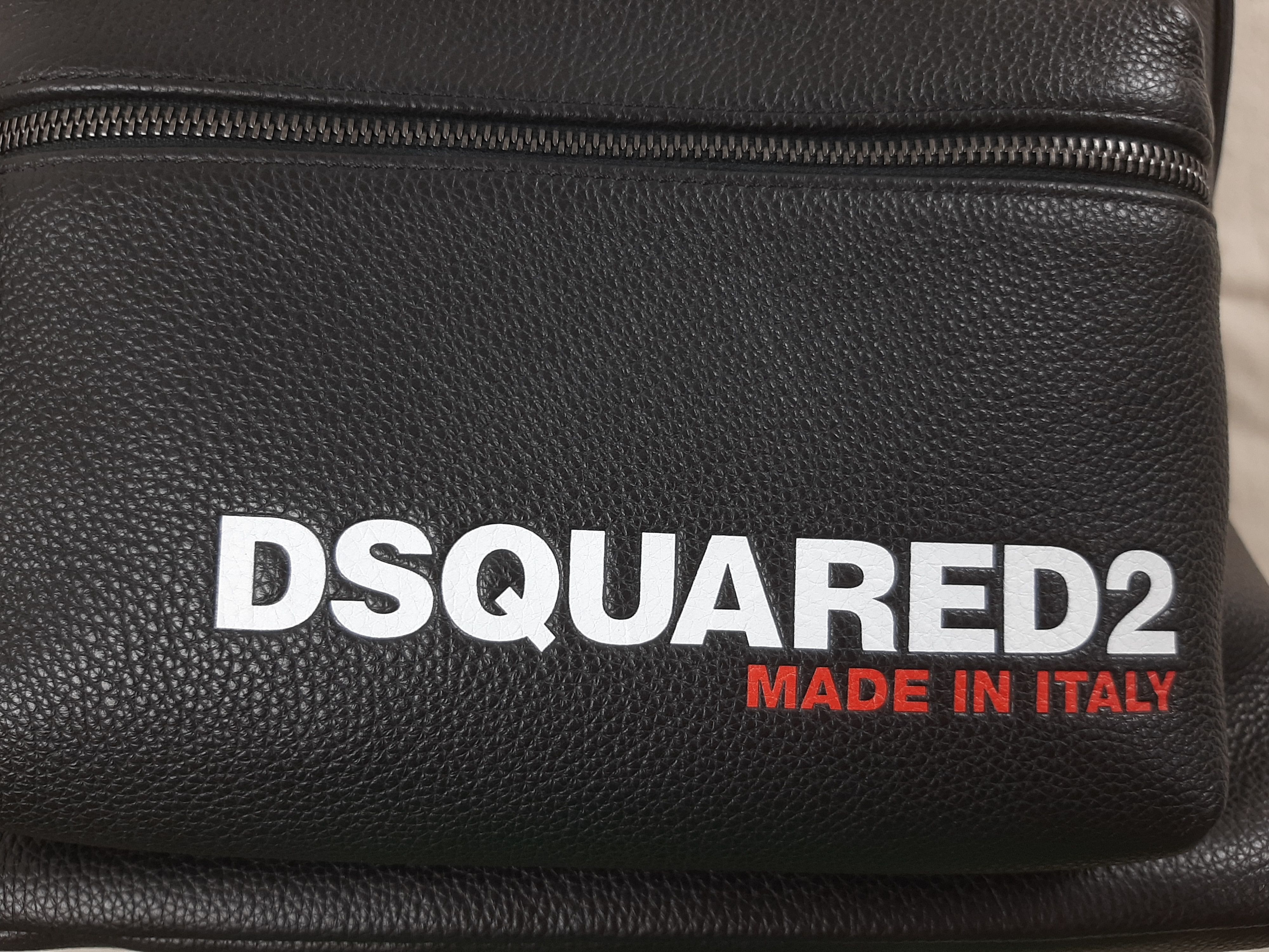 Dsquared2 Dsquared2 Leather Backpack Black Men's One Size Logo Size ONE SIZE - 11 Thumbnail