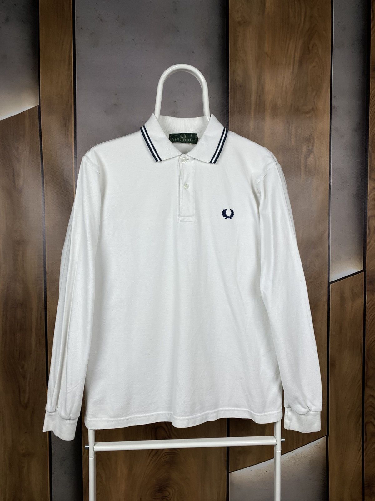 Fred Perry 🍃Vintage 90s Sweatshirt Long Sleeve Fred Perry Striped Tee🍃 Size US S / EU 44-46 / 1 - 1 Thumbnail
