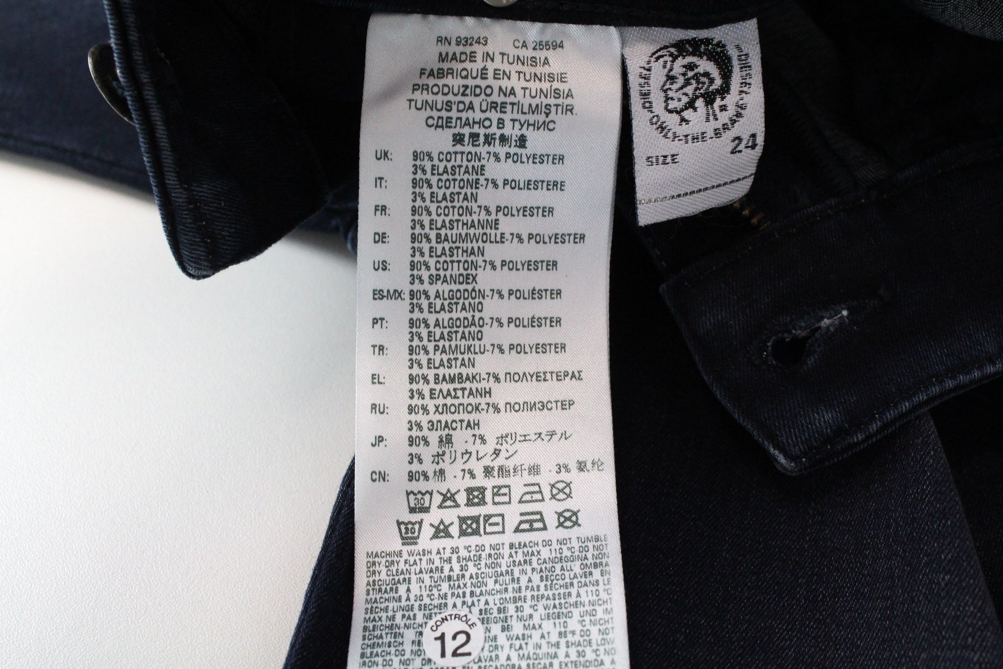 Diesel SLANDY-HIGH 0870C W24/L30 Blue Distress Jeans 70288 Size 24" / US 00 / IT 34 - 7 Thumbnail