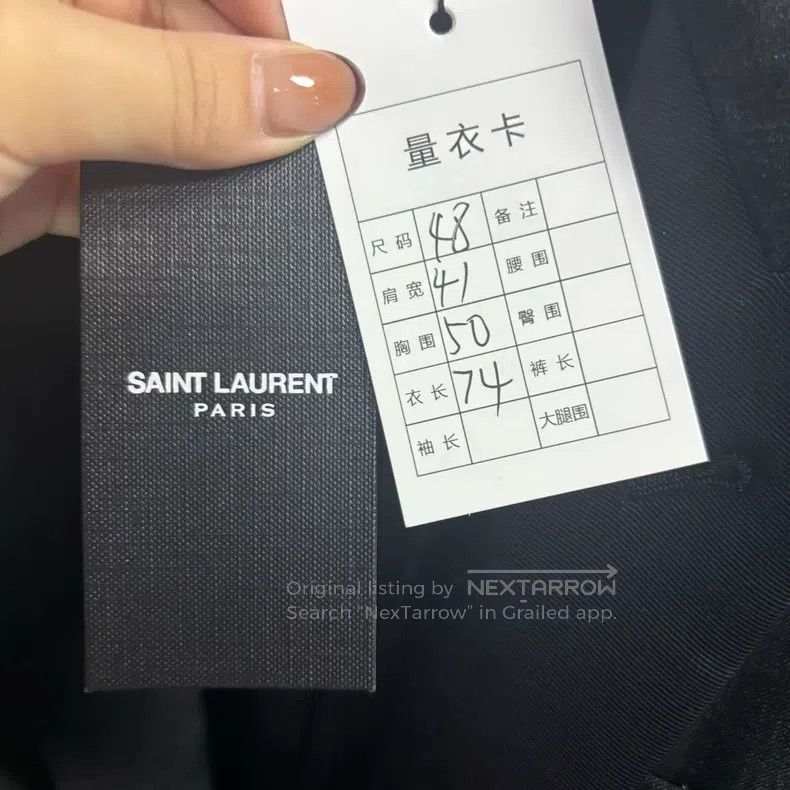 Saint Laurent Paris Saint Laurent Paris Gray Solid Notched Lapel Long Sleeve J Size US M / EU 48-50 / 2 - 4 Thumbnail