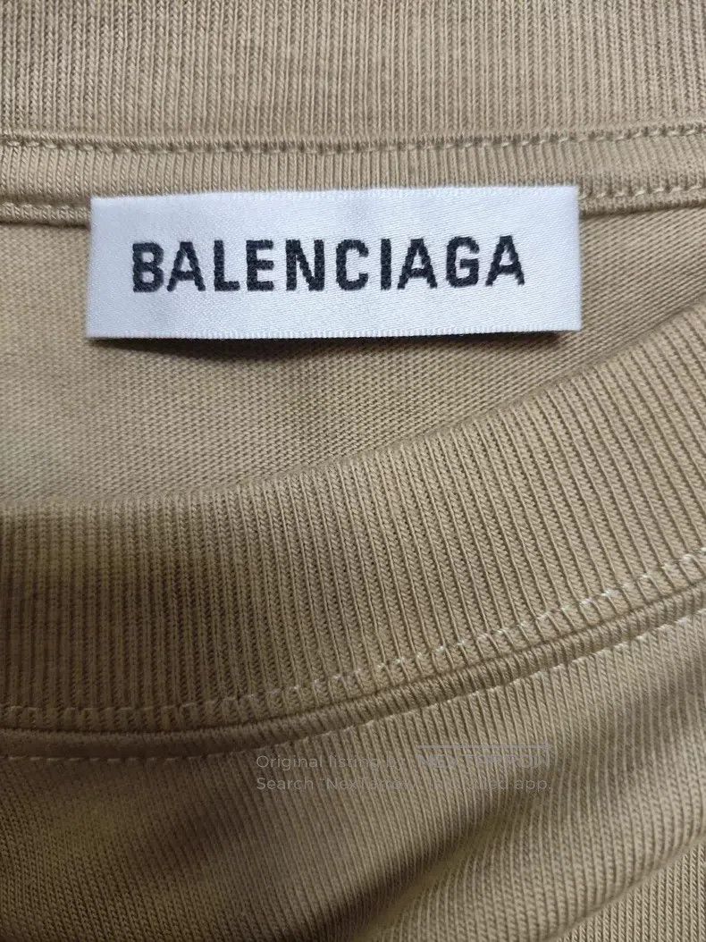 Balenciaga Balenciaga Brown Khaki Letter Short Sleeve Size US S / EU 44-46 / 1 - 3 Thumbnail