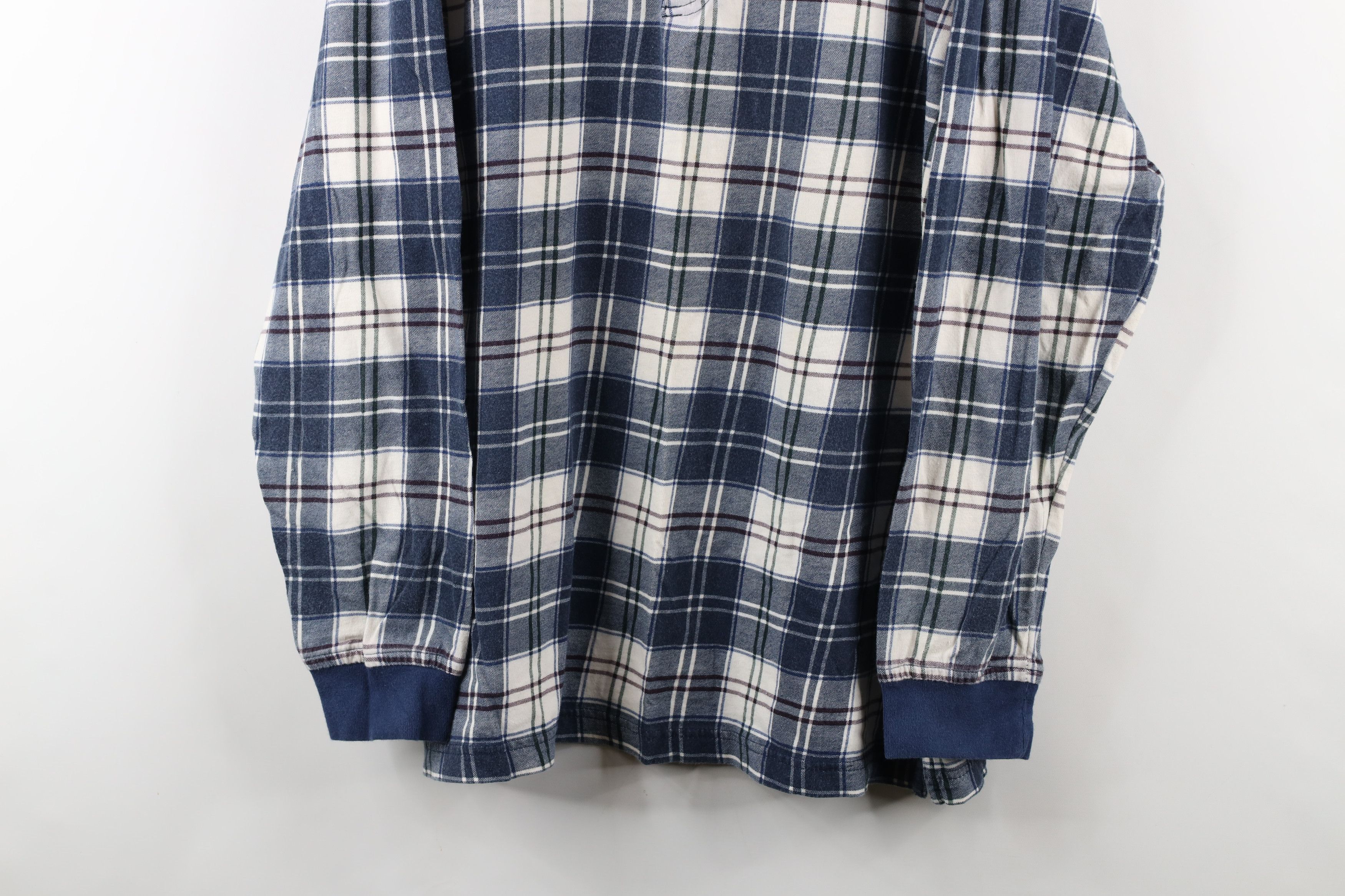 Vintage Vintage 90s Streetwear Long Sleeve Rugby Polo Shirt Plaid Size US L / EU 52-54 / 3 - 3 Thumbnail