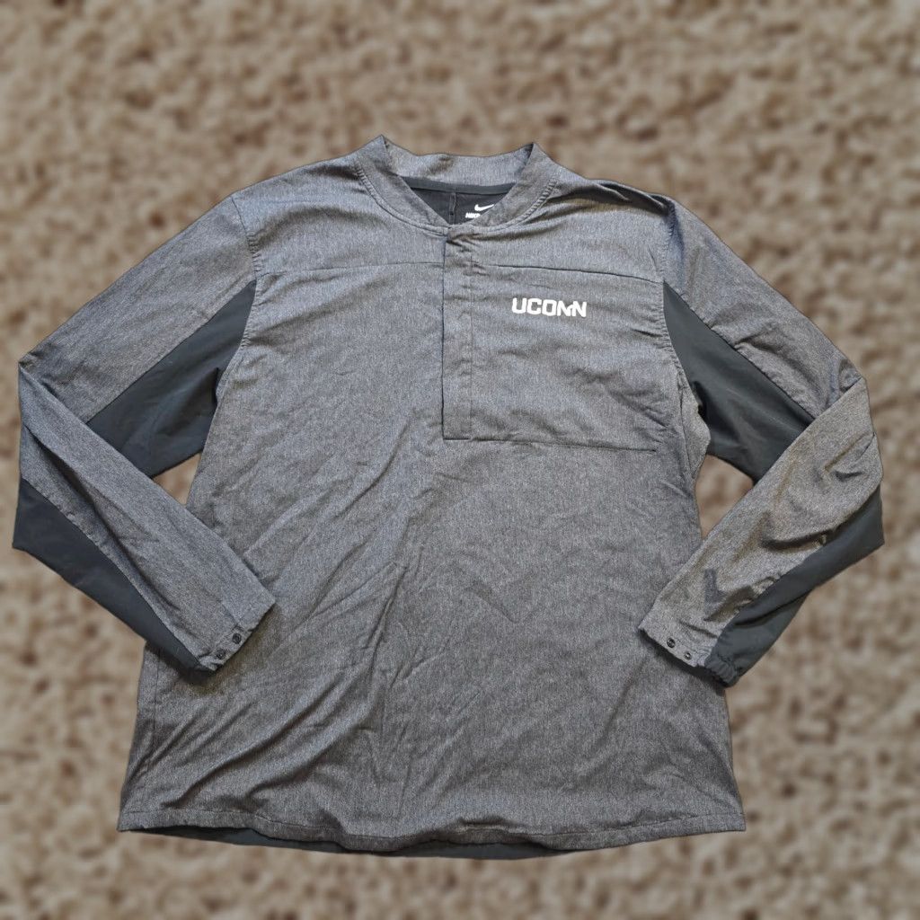 Nike Nike Jacket Mens XL Gray Shield Windbreaker UCONN 1/4 Zip Casual Athletic Size US XL / EU 56 / 4 - 1 Thumbnail