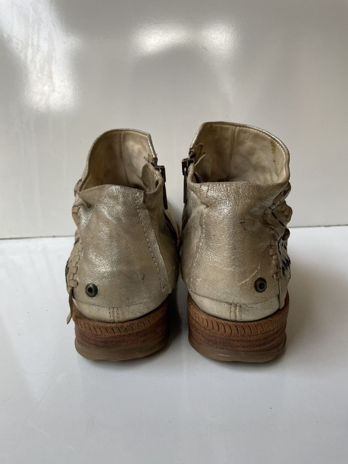 A.S.98 A.S.98 Leather Biker Ankle Boots EUR 37 US 6.5-7 / UK 4 Size US 6.5 / IT 36.5 - 9 Thumbnail