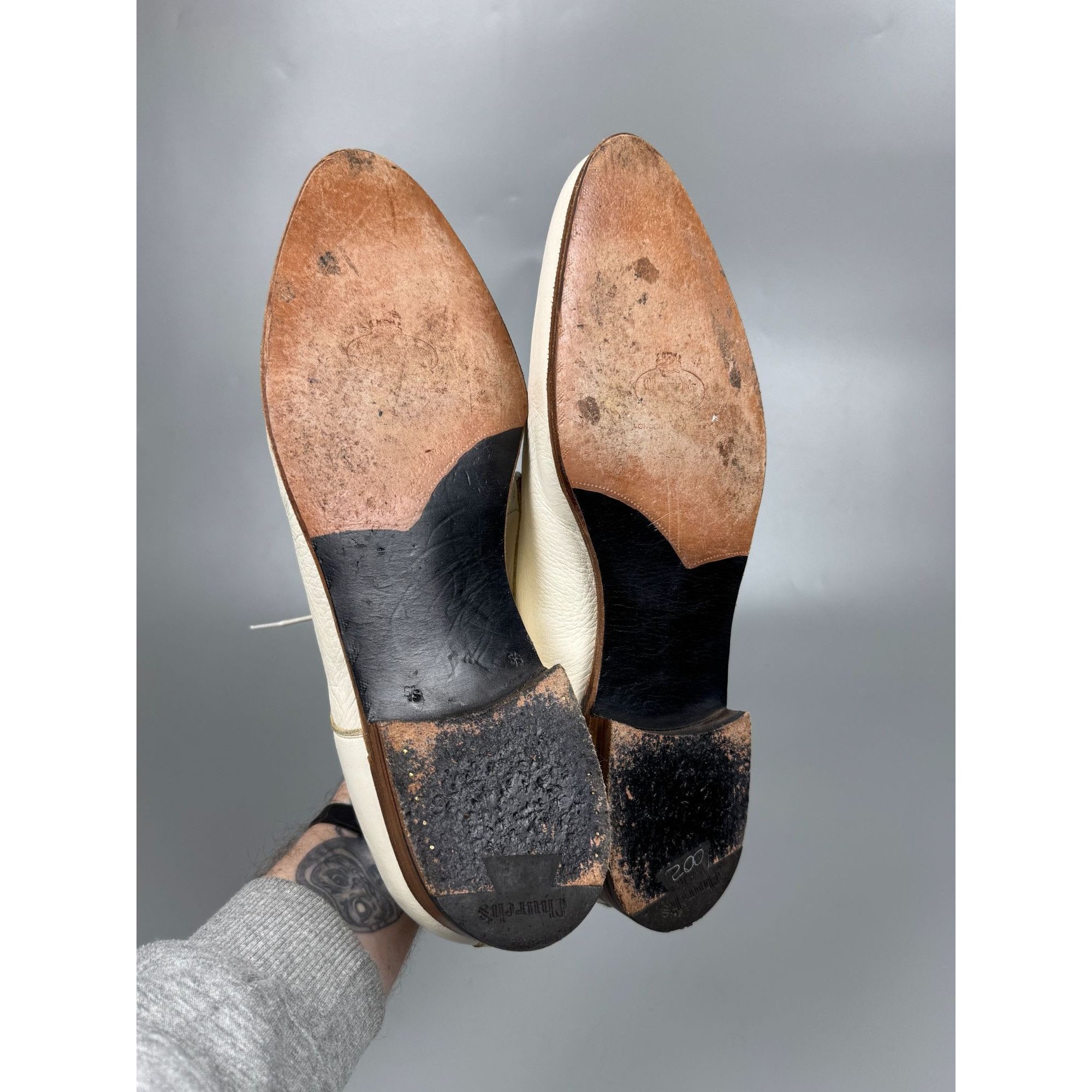 Church's Church’s White Leather Derby Shoes (Y1170) Size US 10.5 / EU 43-44 - 11 Thumbnail
