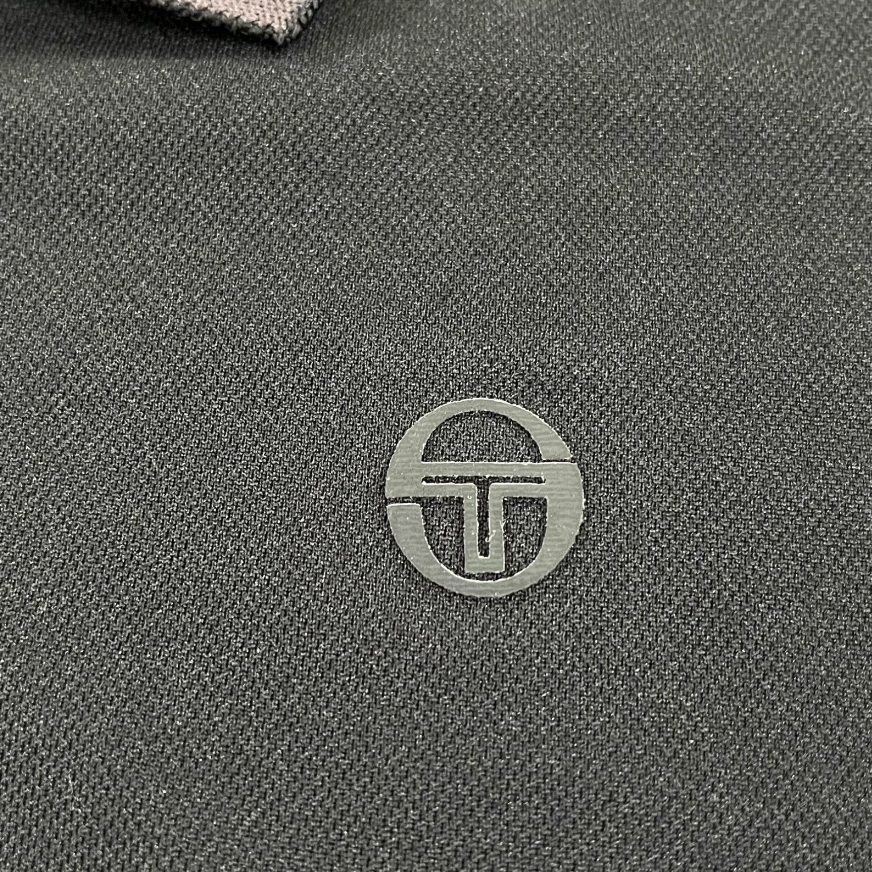 Sergio Tacchini Sergio Tacchini Polo Shirt Mens M Black Performance Snap Collar S/S Shirt Sports Logo Classic Size US M / EU 48-50 / 2 - 4 Thumbnail