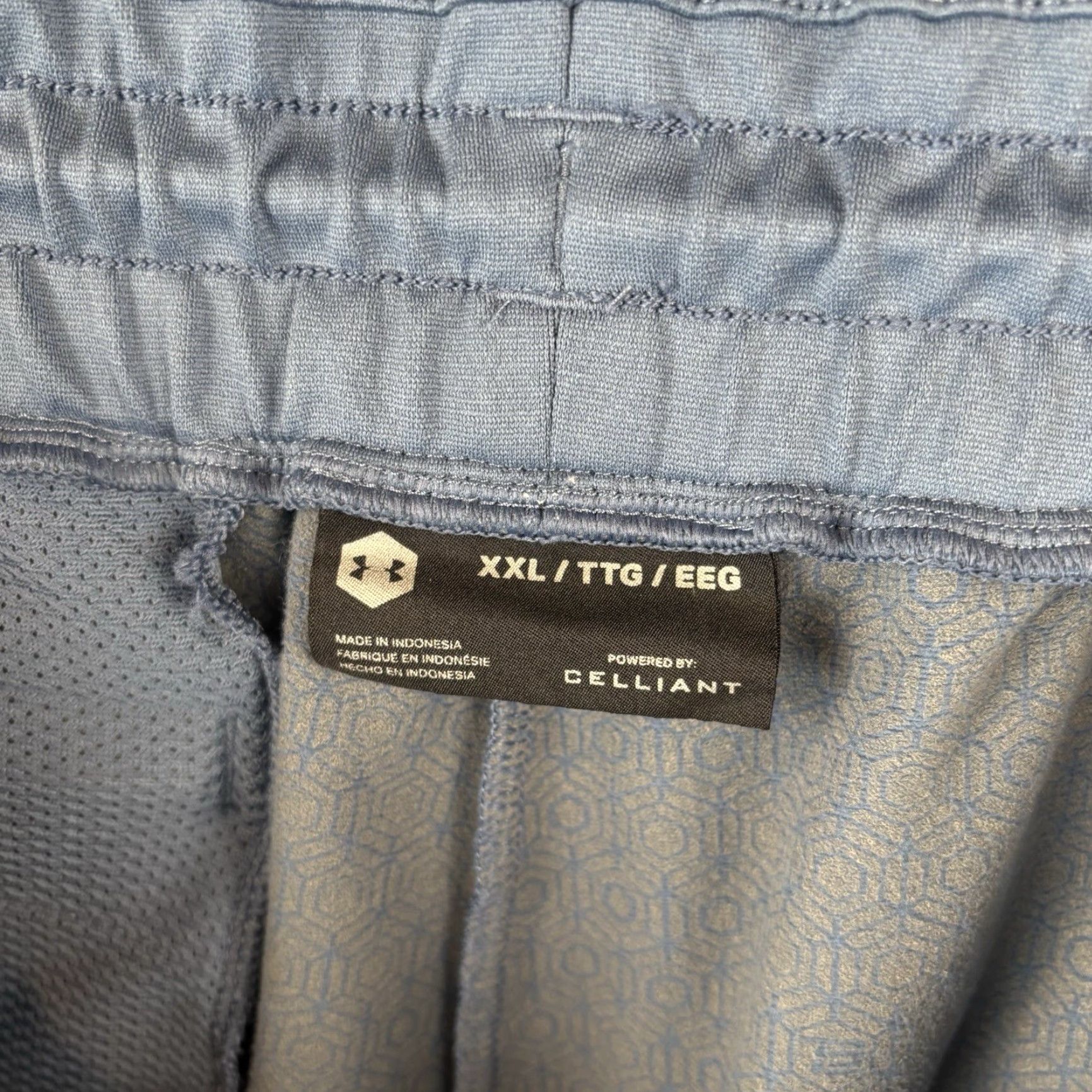 Under Armour Under Armour Jogger Track Pants Mens 2XL Blue Navy Stripe Recover Knit Celliant Knit Athletic Training Pants Mens 2XL Blue Stripe Size US 39 - 3 Thumbnail