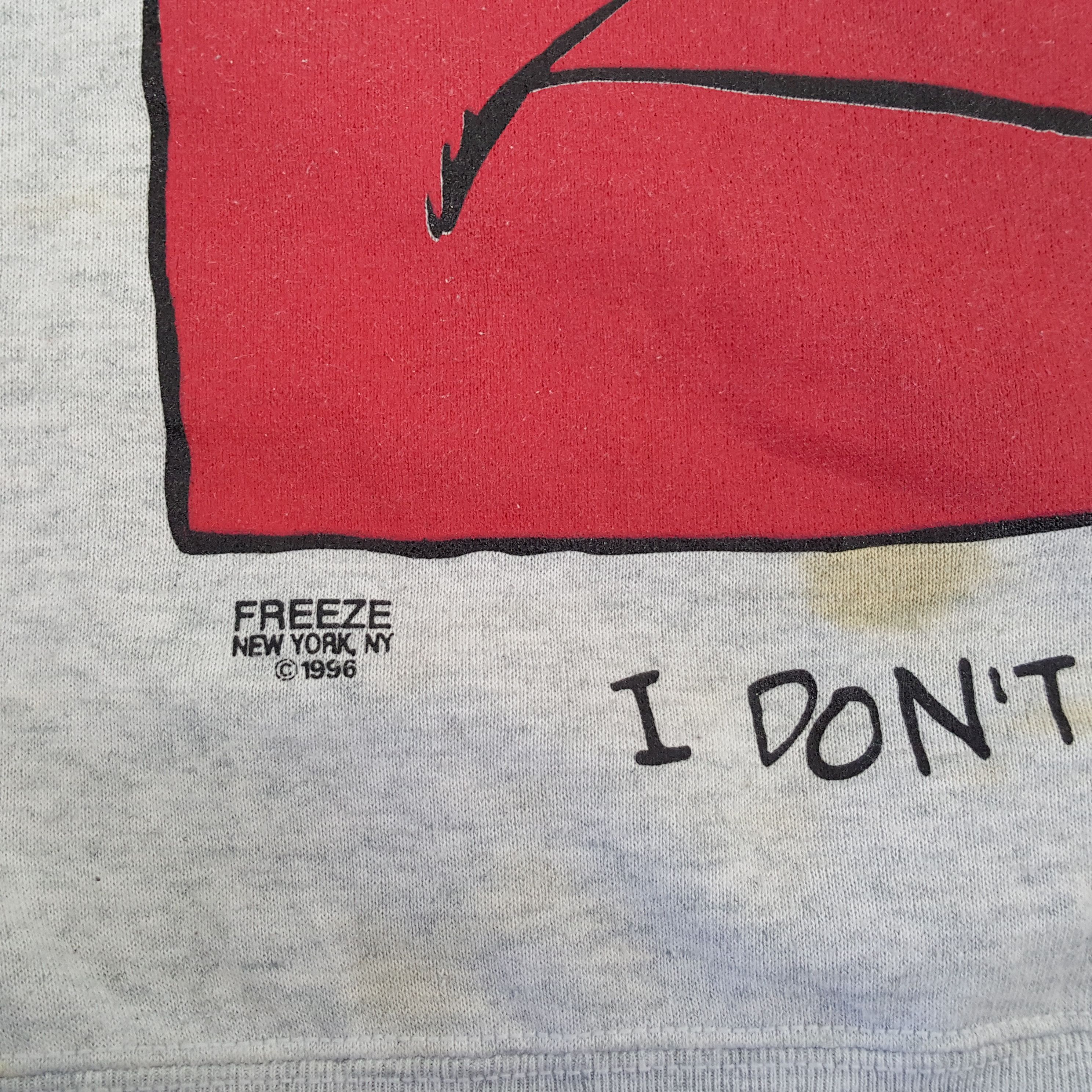 Vintage Vintage 90's Freeze New York I Don't Think So Sweatshirt Size US M / EU 48-50 / 2 - 3 Thumbnail