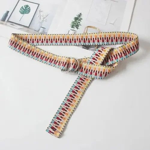 Homemade × Japanese Brand Belts Multicolor Weave Canvas D Ring Buckle Belt (classic) Size ONE SIZE - 3 Thumbnail