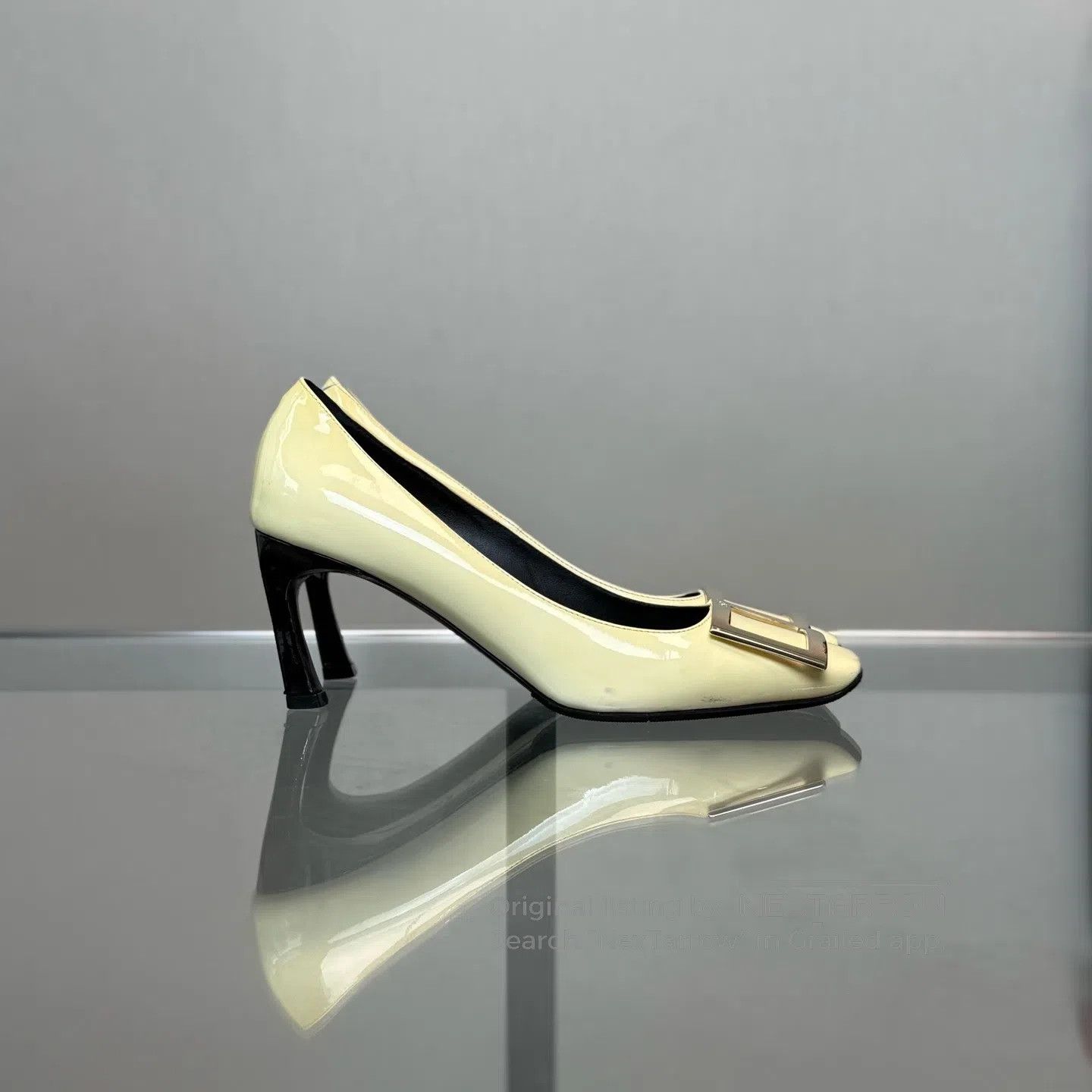 Roger Vivier Roger Vivier Leather-tanned square buckle high heels Size US 5 / IT 35 - 5 Thumbnail