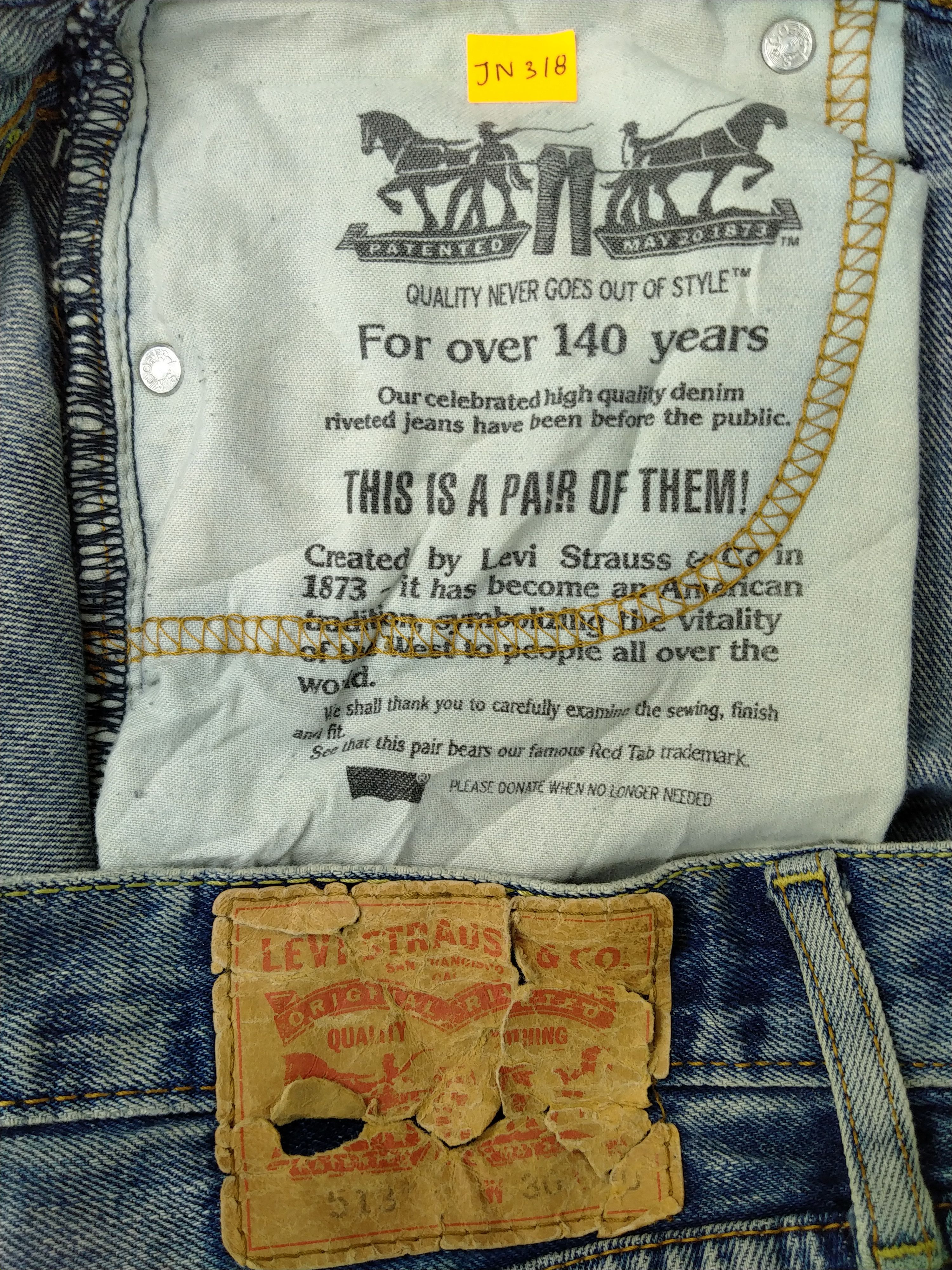 Levi's Vintage Levi's 513 Distressed 32 x 30 Denim -JN318 Size US 32 / EU 48 - 10 Thumbnail