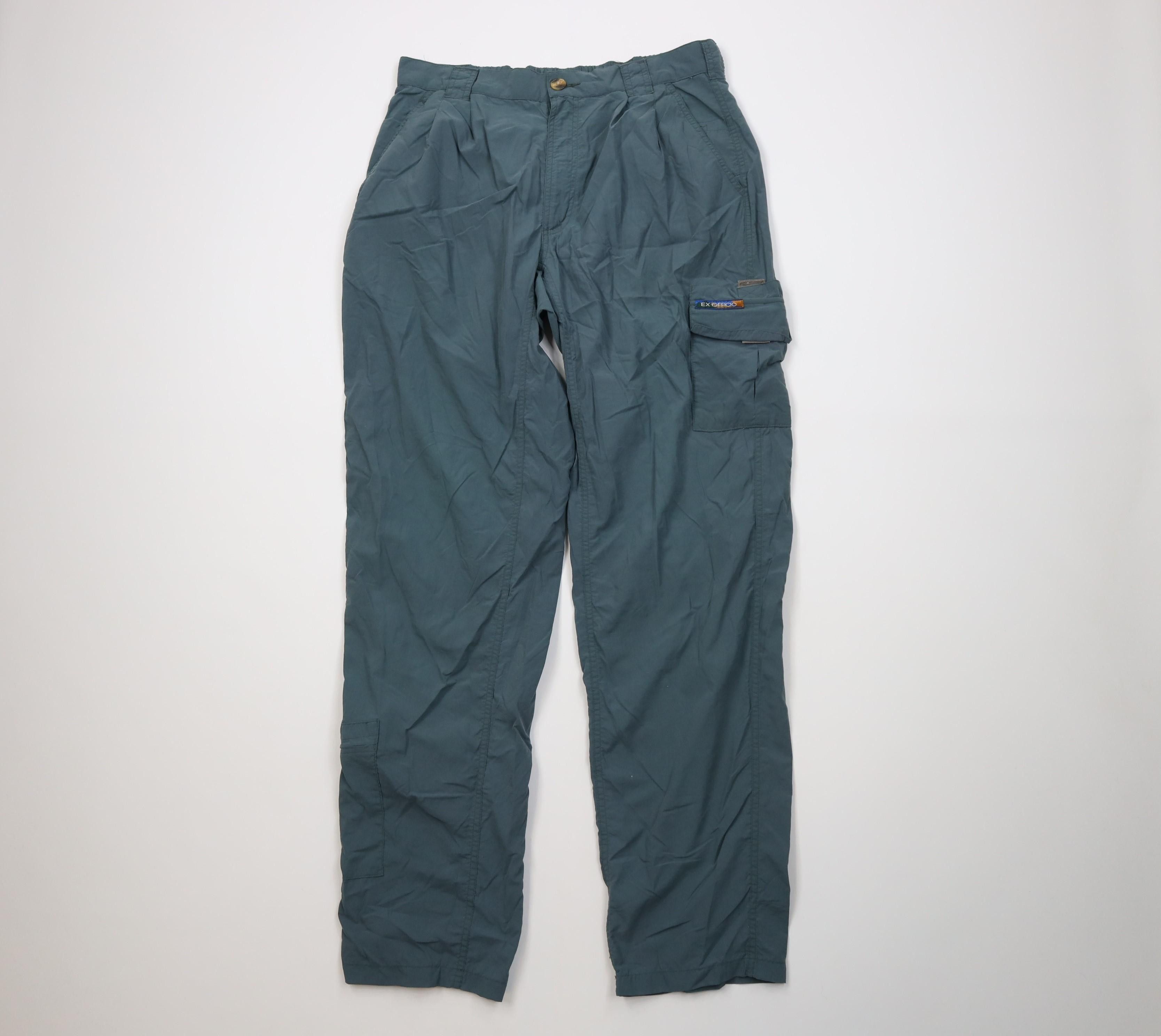 ExOfficio Vintage 90s Y2K ExOfficio Hiking Trekking Pants Teal Green Size US 34 / EU 50 - 1 Thumbnail