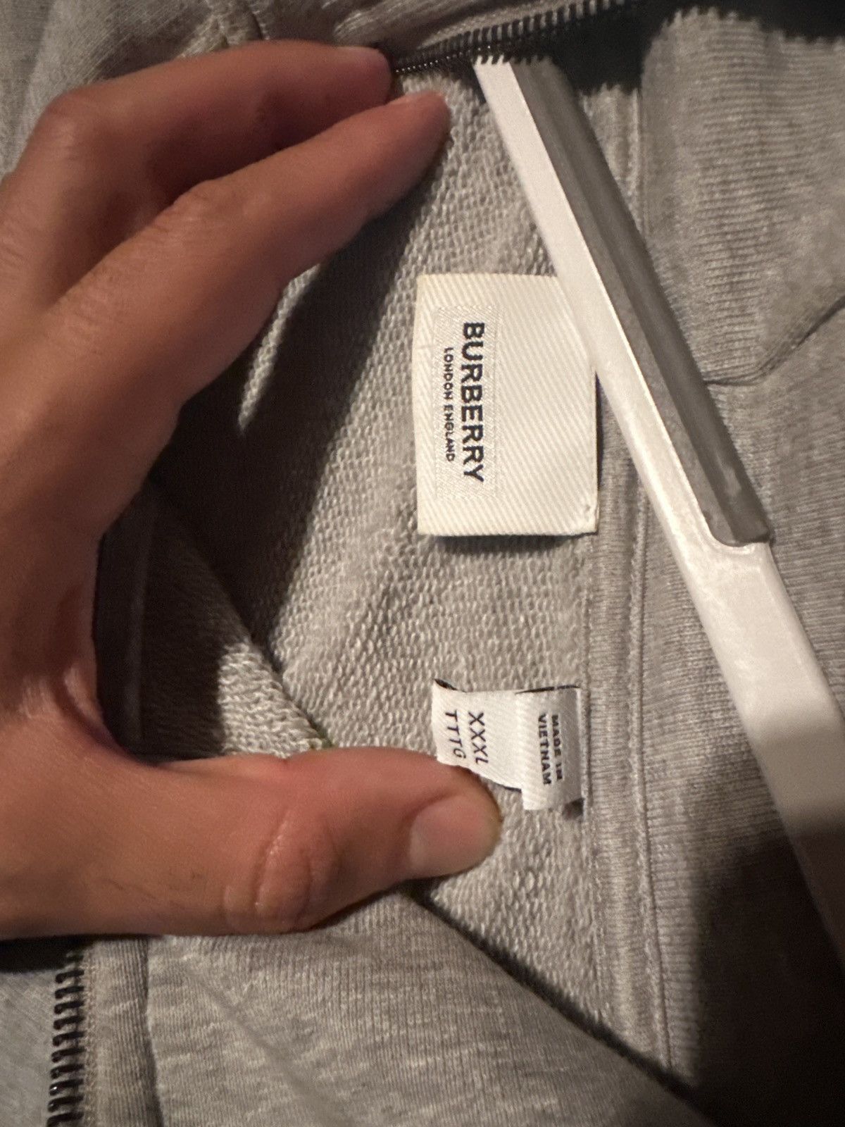 Burberry Burberry archford pale grey oversized hoodie XXXL Size US XXL / EU 58 / 5 - 8 Thumbnail