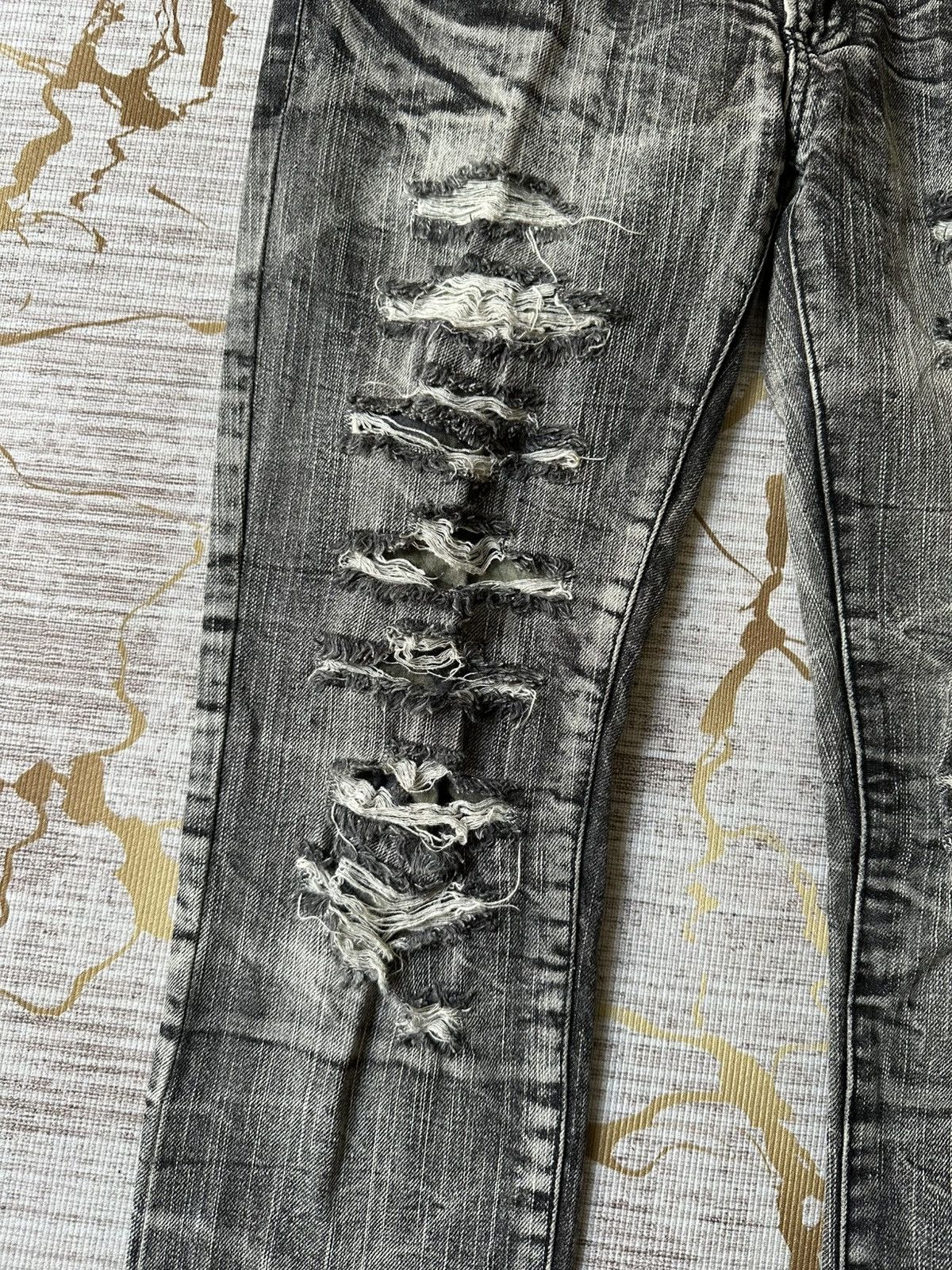 Japanese Brand CHU XXX Distressed Claw Marks Design Denim Size US 30 / EU 46 - 8 Thumbnail