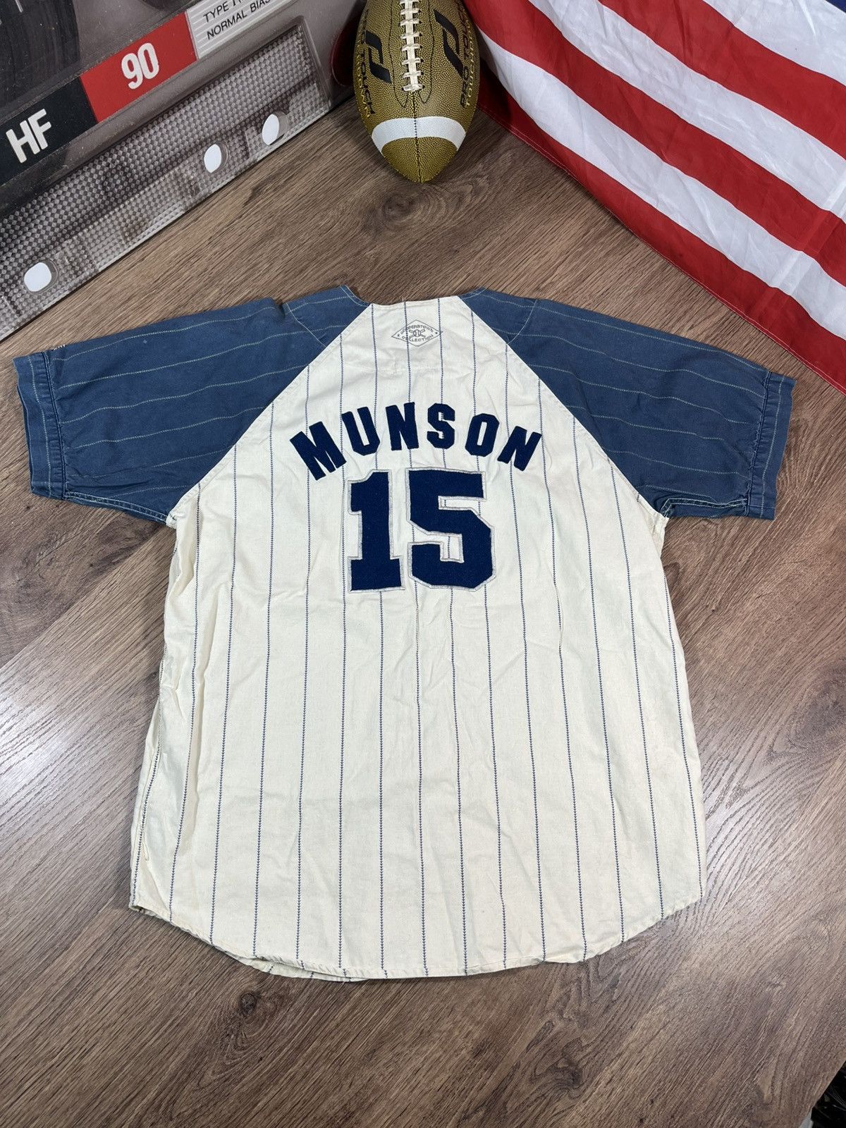 New York Yankees Vintage 90s Munson NY Yankees Jersey Size US XL / EU 56 / 4 - 1 Thumbnail