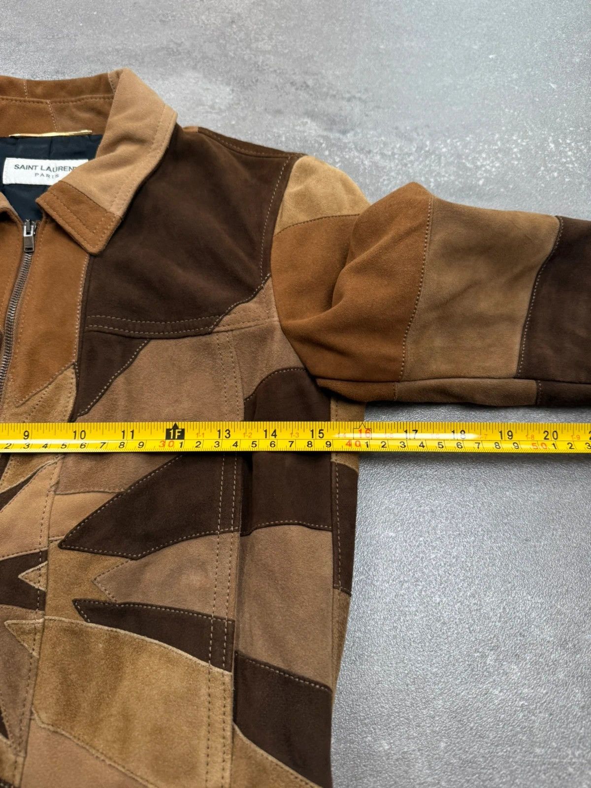 Saint Laurent Paris Saint Laurent Patchwork leather jacket SS2014 Hedi Slimane Size XS / US 0-2 / IT 36-38 - 16 Thumbnail
