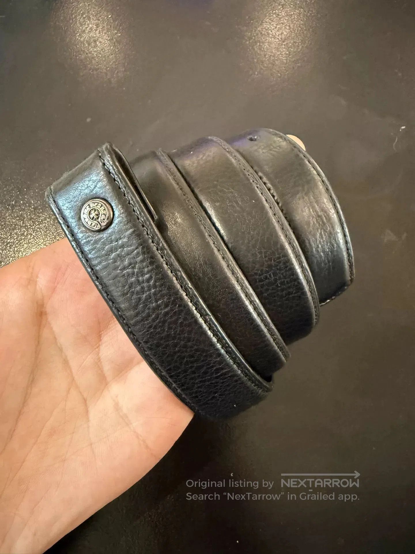 Chrome Hearts 1inch Single Silver Buckle Belt 34.