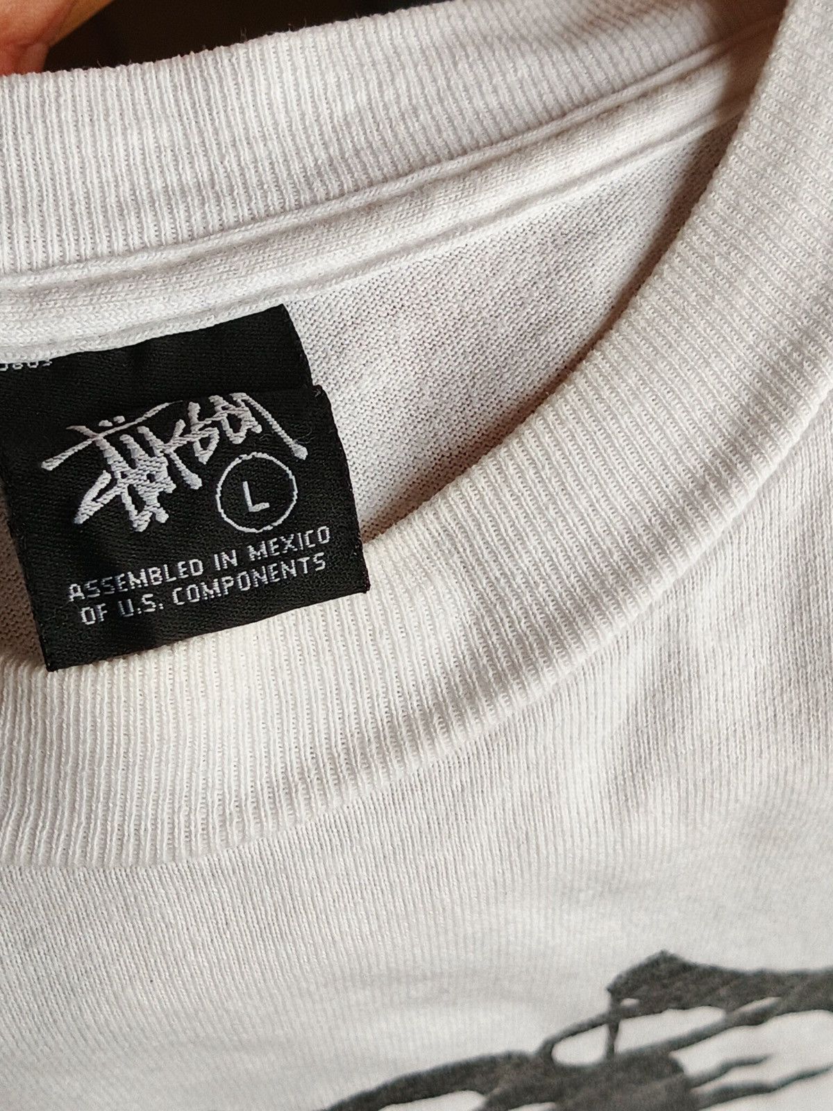 Stussy × Vintage Stussy x Grey PVC 2006 25th Anniversary World Tour shirt Size US L / EU 52-54 / 3 - 7 Thumbnail