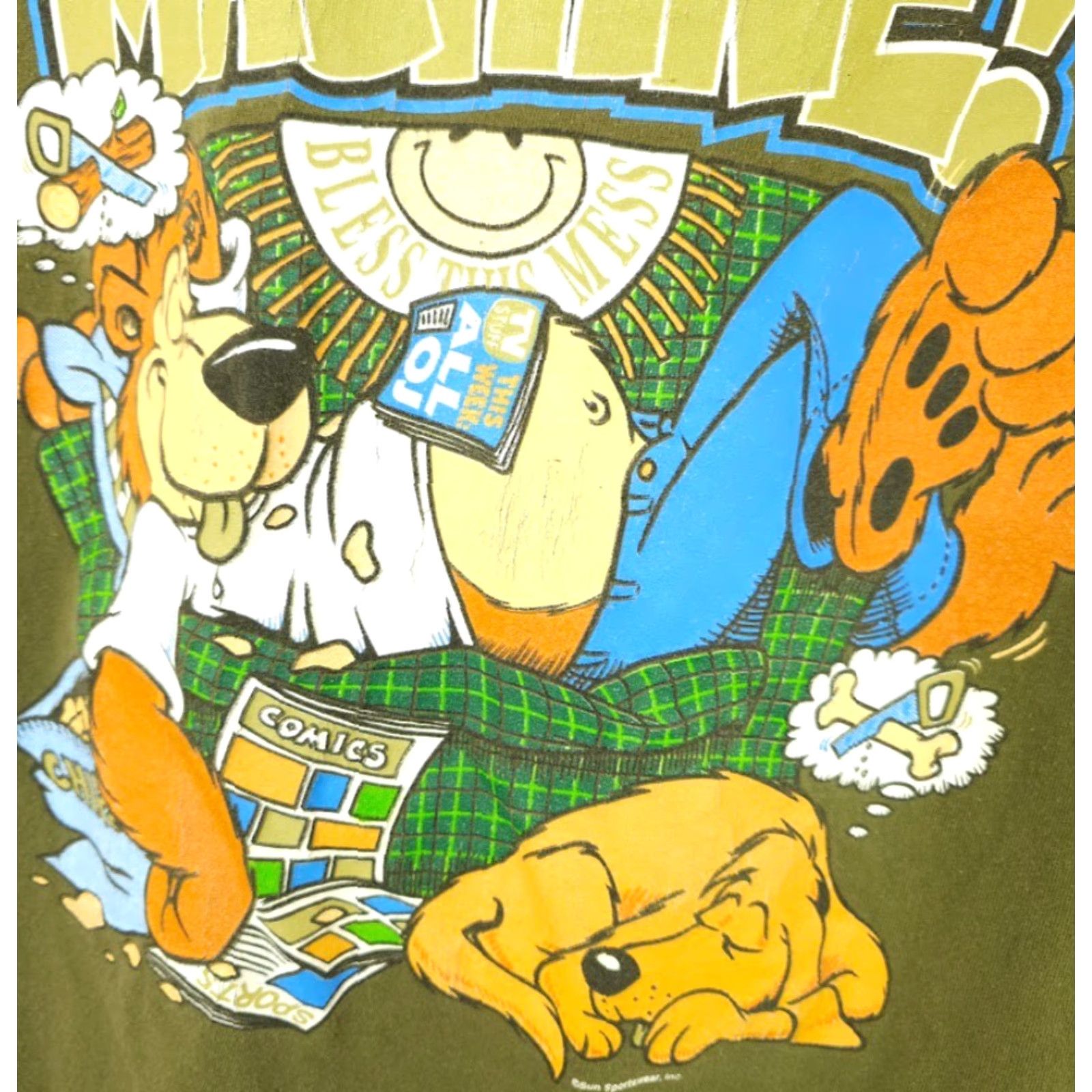 Vintage VINTAGE Sun Bear Sleeping T Shirt Mens Size XL Green 90s Lean Mean Sleeping Machine Size US XL / EU 56 / 4 - 4 Thumbnail