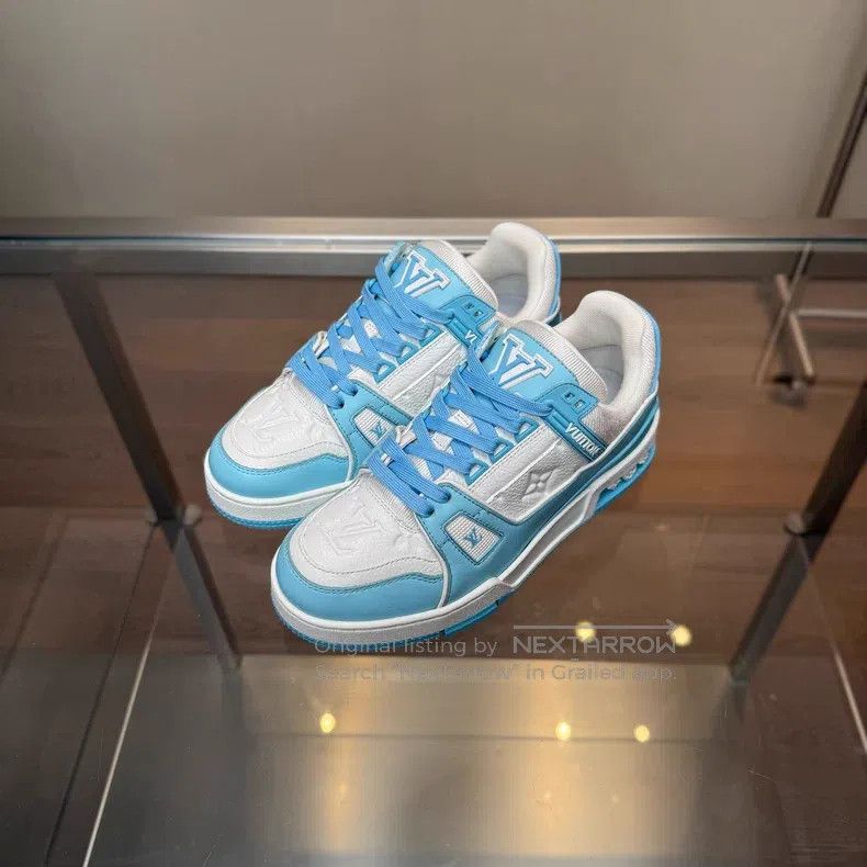 Louis Vuitton Louis Vuitton Trainer New Sky Blue shoes Size US 5.5 / IT 35.5 - 1 Thumbnail