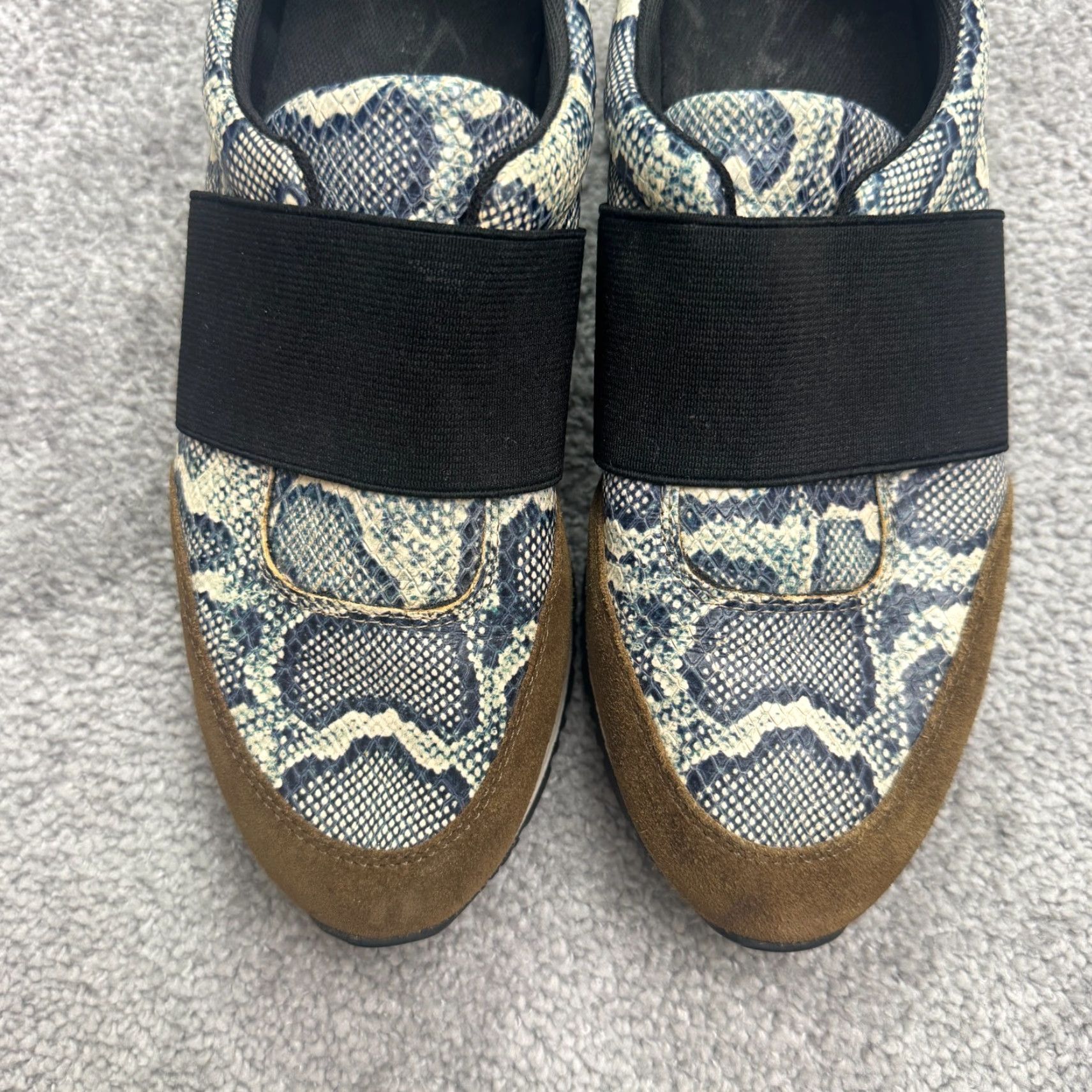 Vintage VINTAGE Antonio Melani Snake Print Leather Sneakers Womens 7M Casual Slip On Animal Print Fall Spring Summer Winter Shoes Size US 7 / IT 37 - 2 Thumbnail