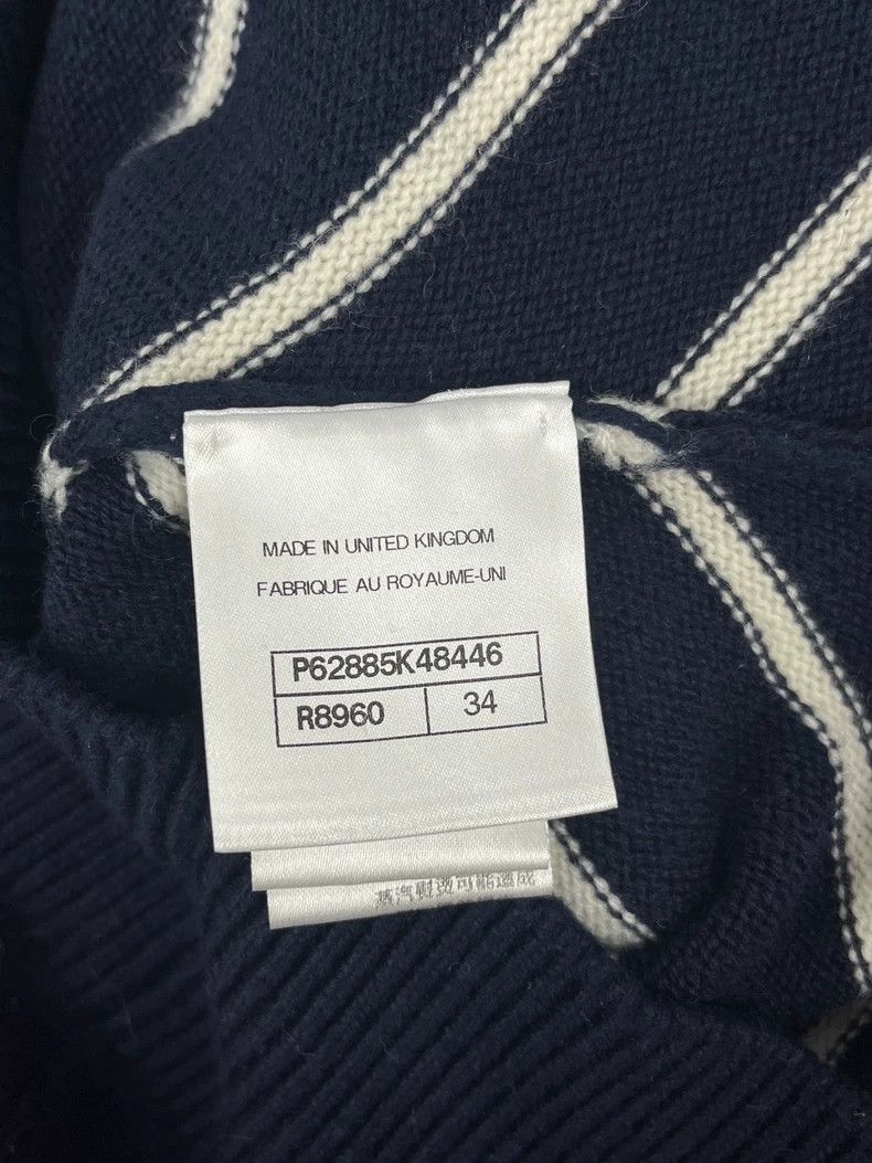 Chanel Chanel Large logo striped cashmere sweater Size XXS / US 00 / IT 34 - 5 Thumbnail