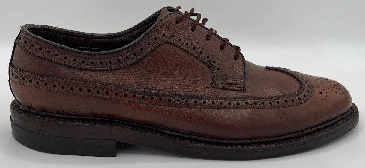 Florsheim Vintage Florsheim Royal Imperial Brown Leather Gunboat 10D Size US 10 / EU 43 - 6 Thumbnail