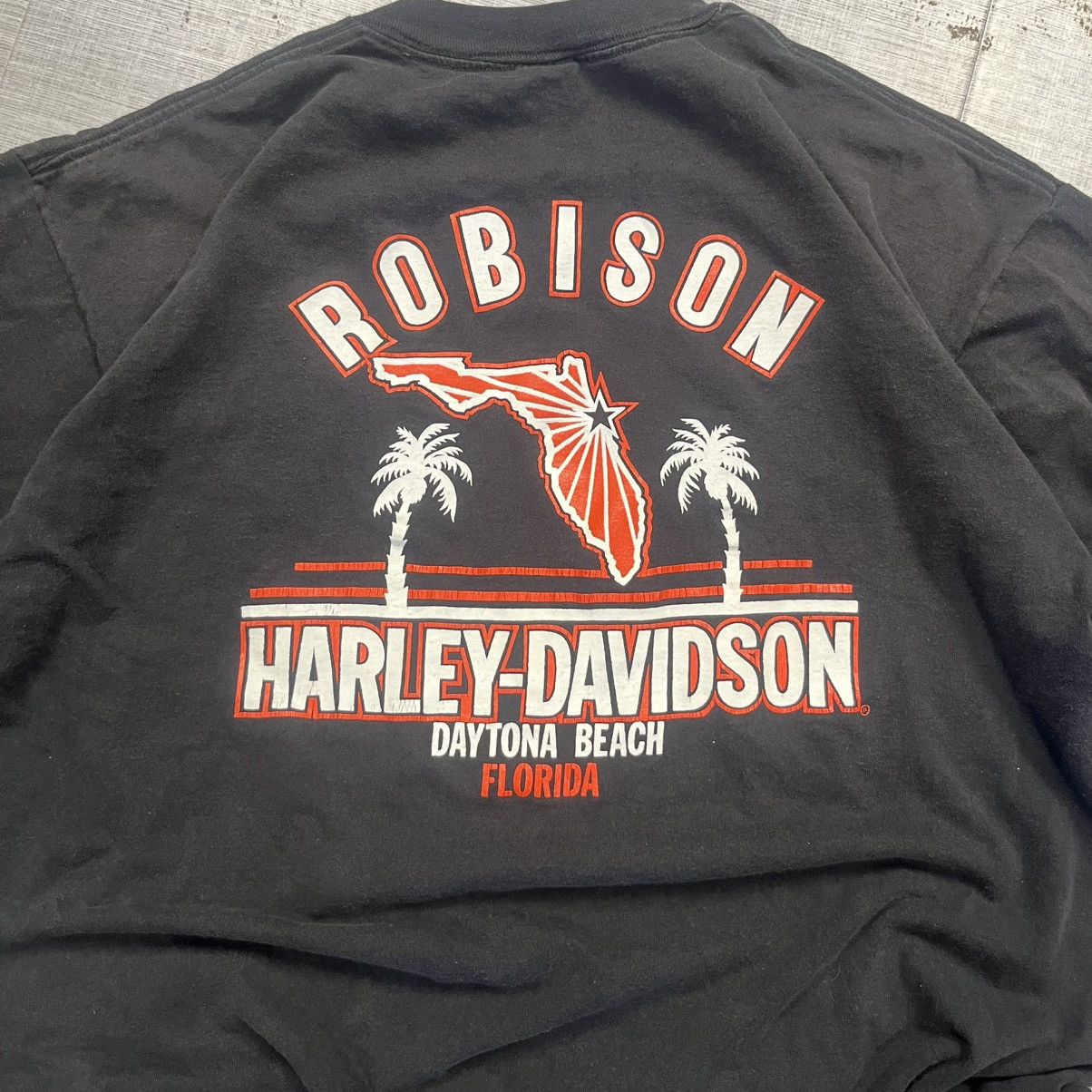 Harley Davidson × Vintage VTG 90s Harley Davidson Daytona Beach Single Stitch Size US XL / EU 56 / 4 - 6 Thumbnail