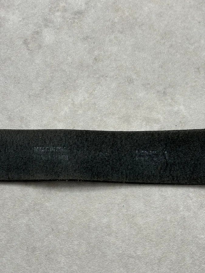 Iceberg Iceberg Black Vintage Logo Buckle Leather Belt Size ONE SIZE - 7 Thumbnail