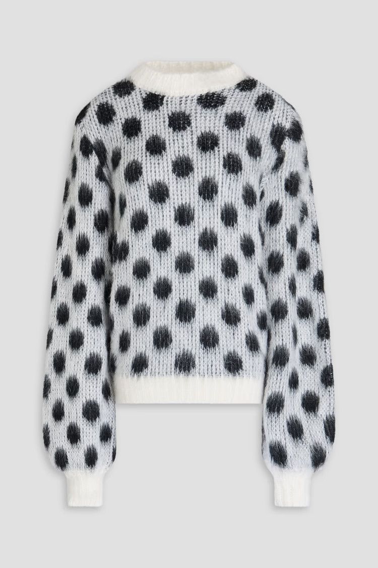 o1y1125 Crewneck Sweater in White/Black