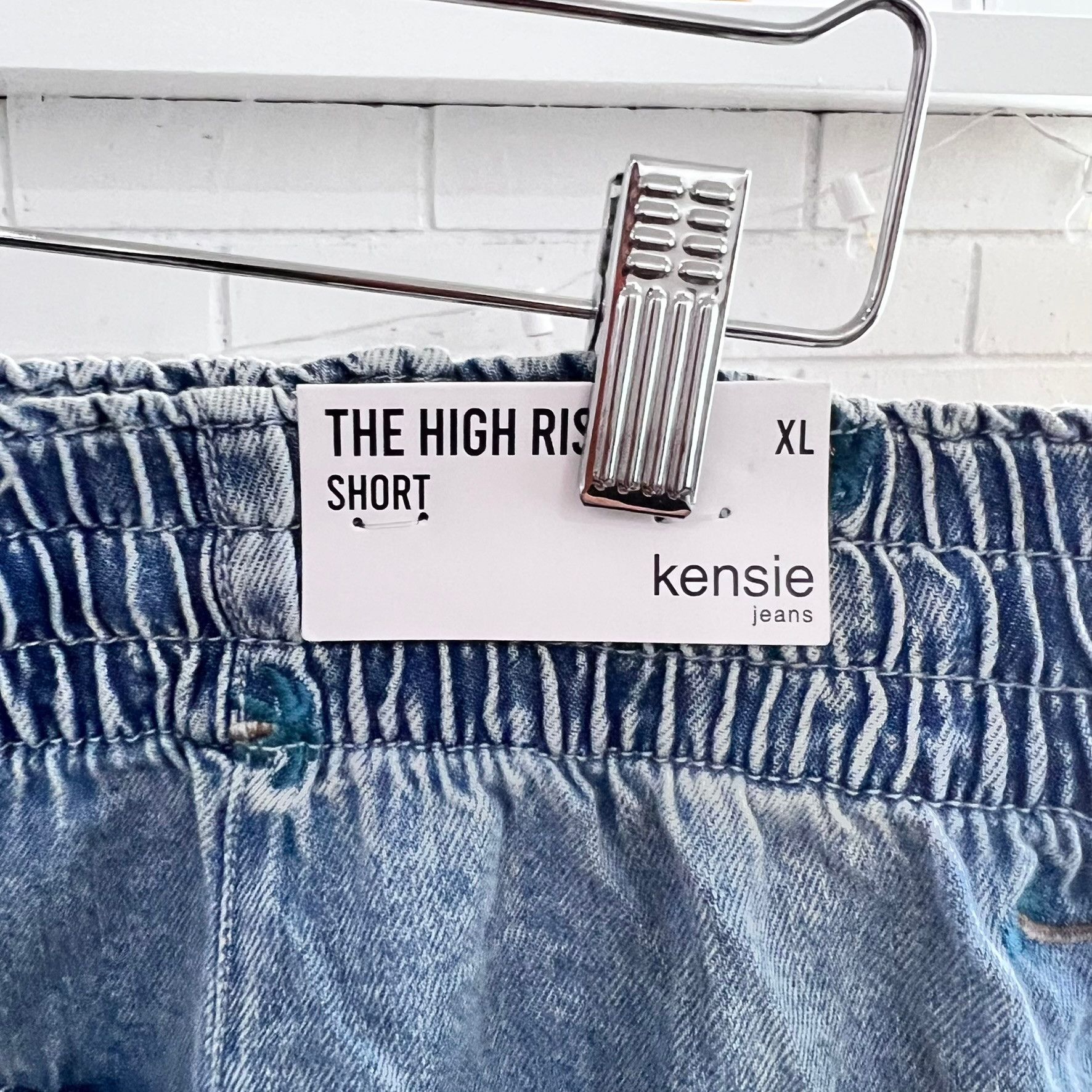 Other Kensie Jeans Palm Trees Embroidery High Rise Denim Shorts Size 38" / US 16 / IT 52 - 7 Thumbnail