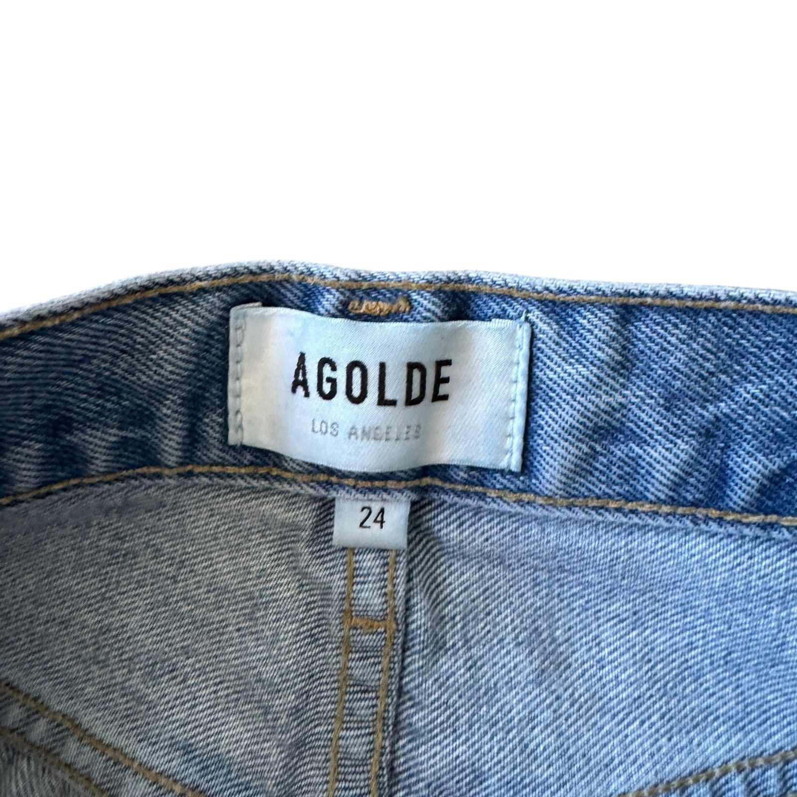 Agolde AGOLDE 90's Mid Rise Loose Jeans Fall Out Distressed Size 24" / US 00 / IT 34 - 8 Thumbnail