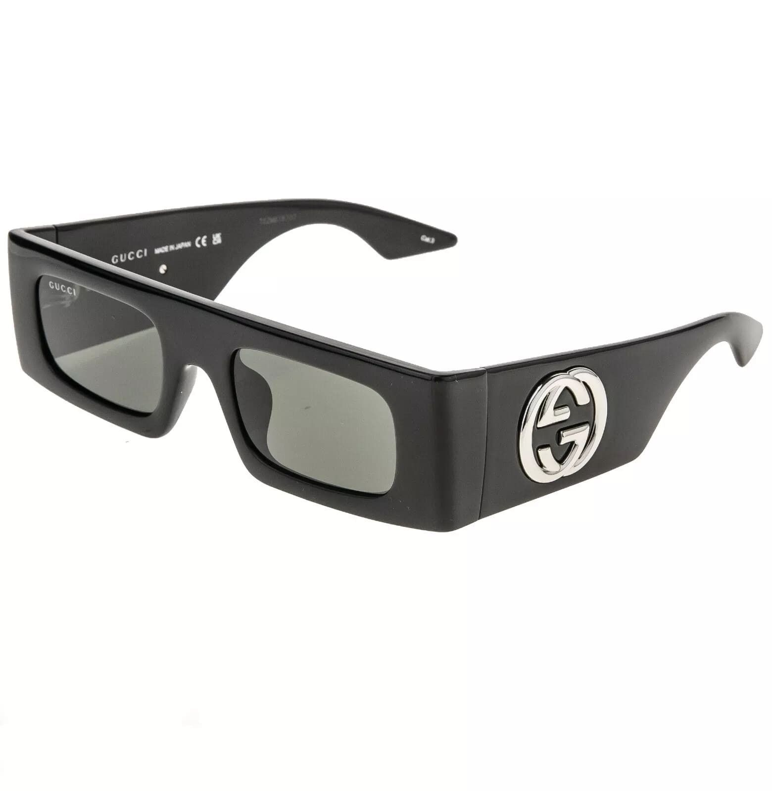 Gucci GUCCI 1646 Black Narrow Rectangular Gg 1646 S Sunglasses 001 Size ONE SIZE - 4 Thumbnail
