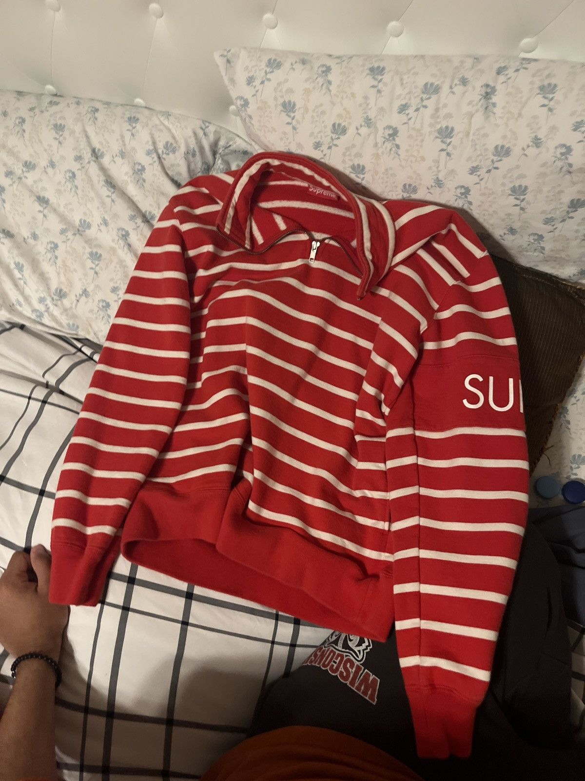 Supreme Supreme Striped Quarter Zipped Sweater Size US M / EU 48-50 / 2 - 1 Thumbnail