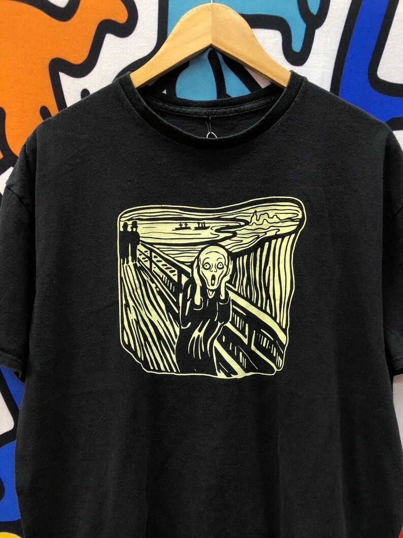 Vintage Vintage Edvard Munch - The Scream tshirt size XL Size US XL / EU 56 / 4 - 2 Thumbnail